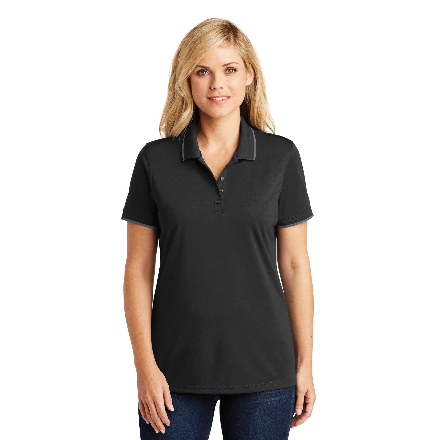 Port Authority-Port Authority® Women's Dry Zone® UV Micro-Mesh Tipped Polo. LK111-MedTech-1