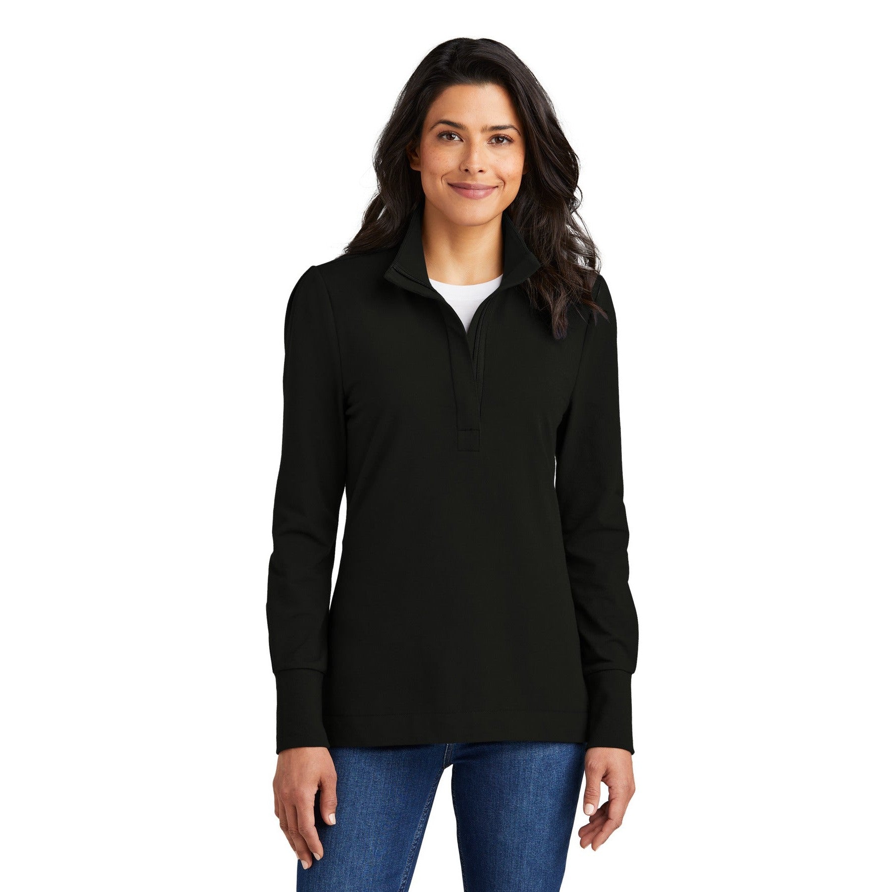 Port Authority-Port Authority® Women's Fairway Stretch 1/4-Zip LK829-MedTech-1