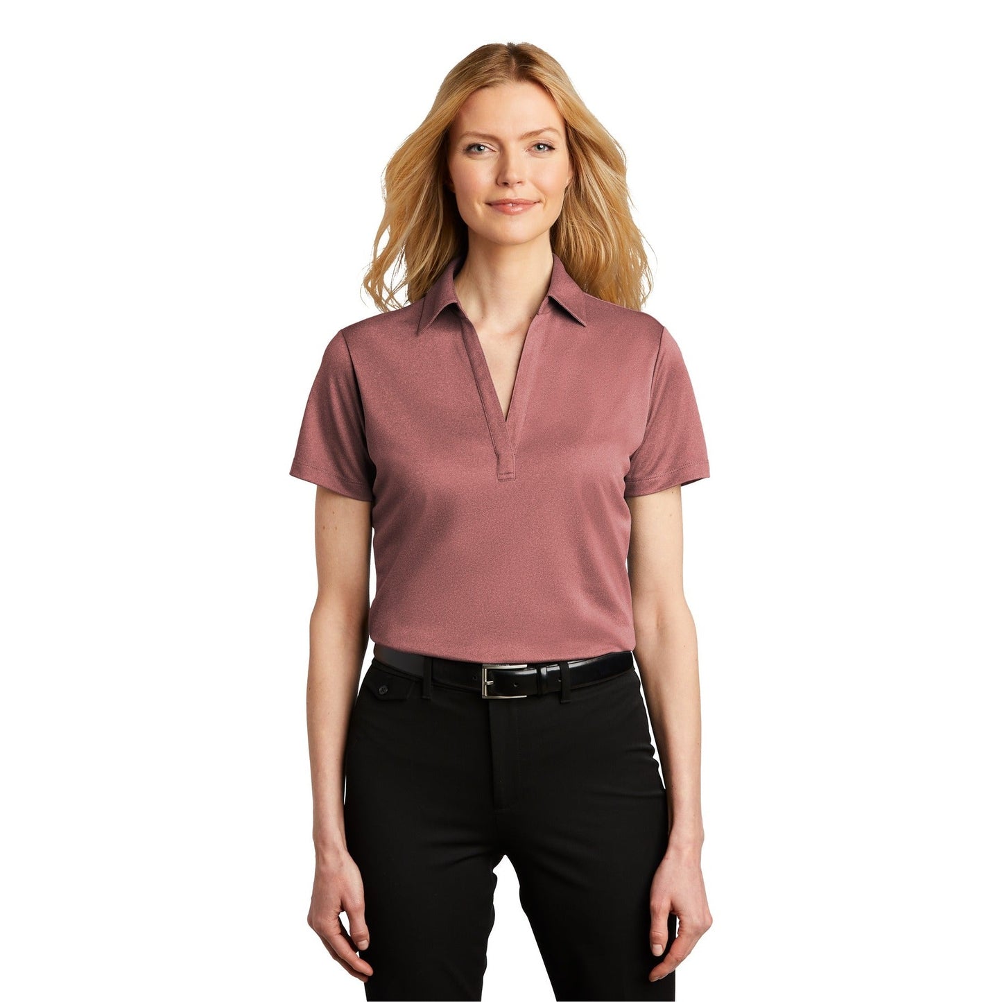 Port Authority-Port Authority ® Women's Heathered Silk Touch ™ Performance Polo. LK542-MedTech-2