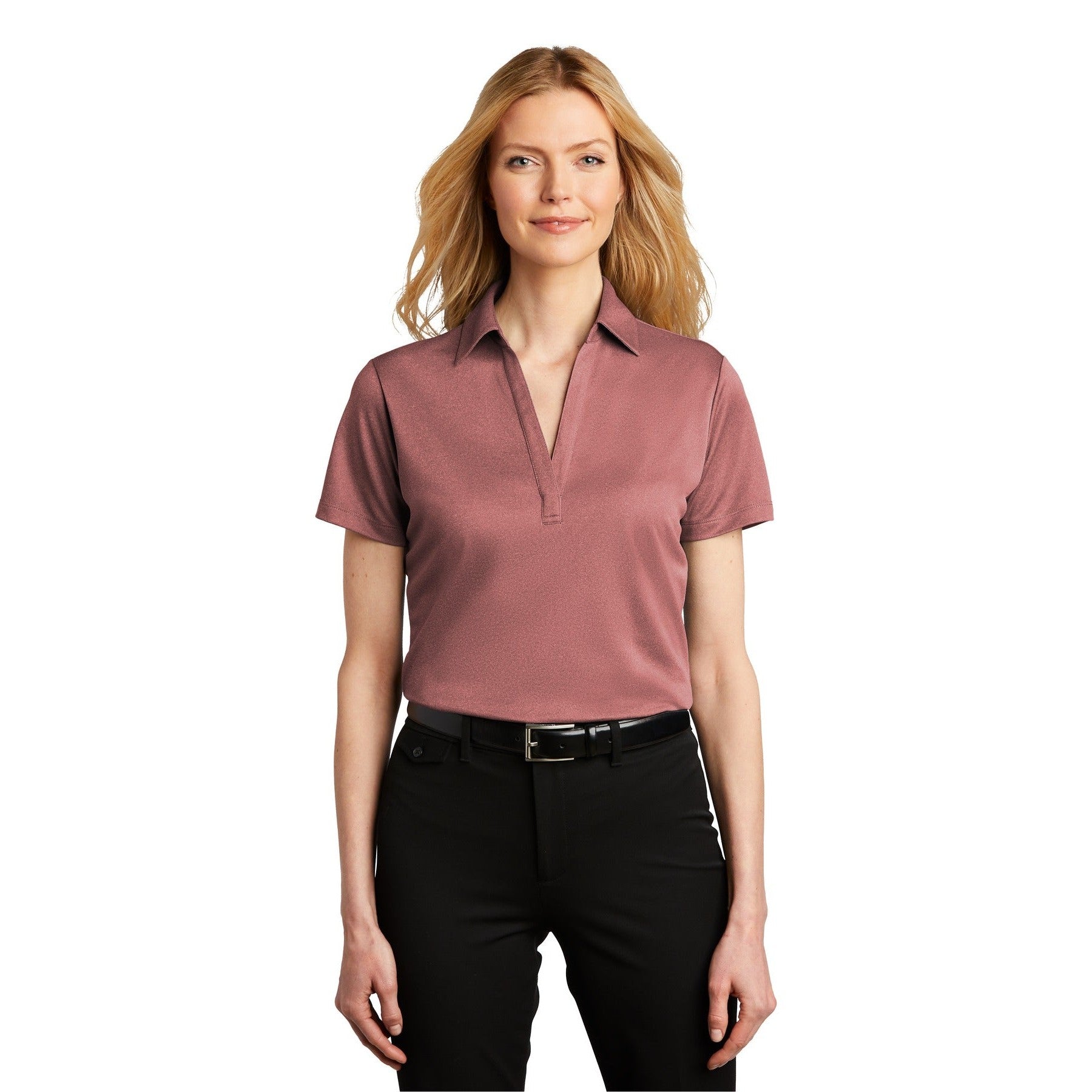 Port Authority-Port Authority ® Women's Heathered Silk Touch ™ Performance Polo. LK542-MedTech-2