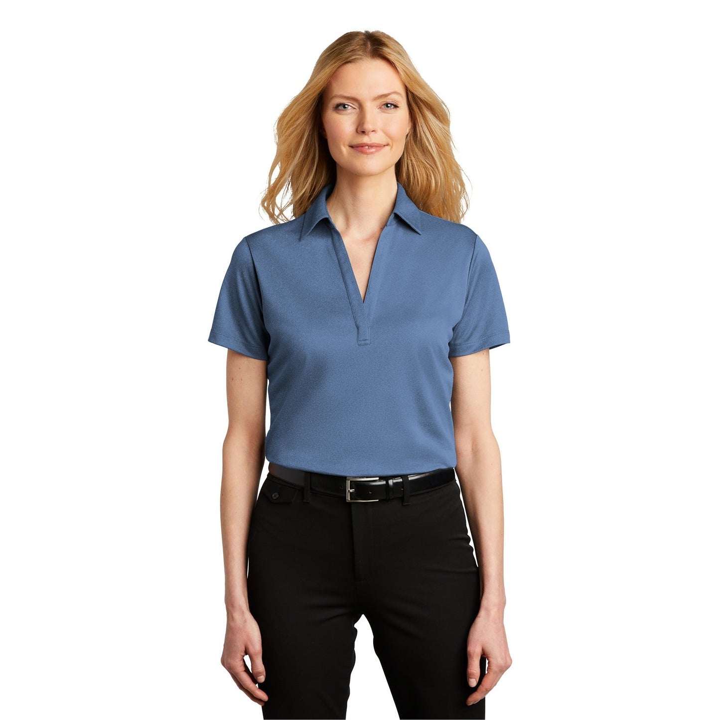 Port Authority-Port Authority ® Women's Heathered Silk Touch ™ Performance Polo. LK542-MedTech-4