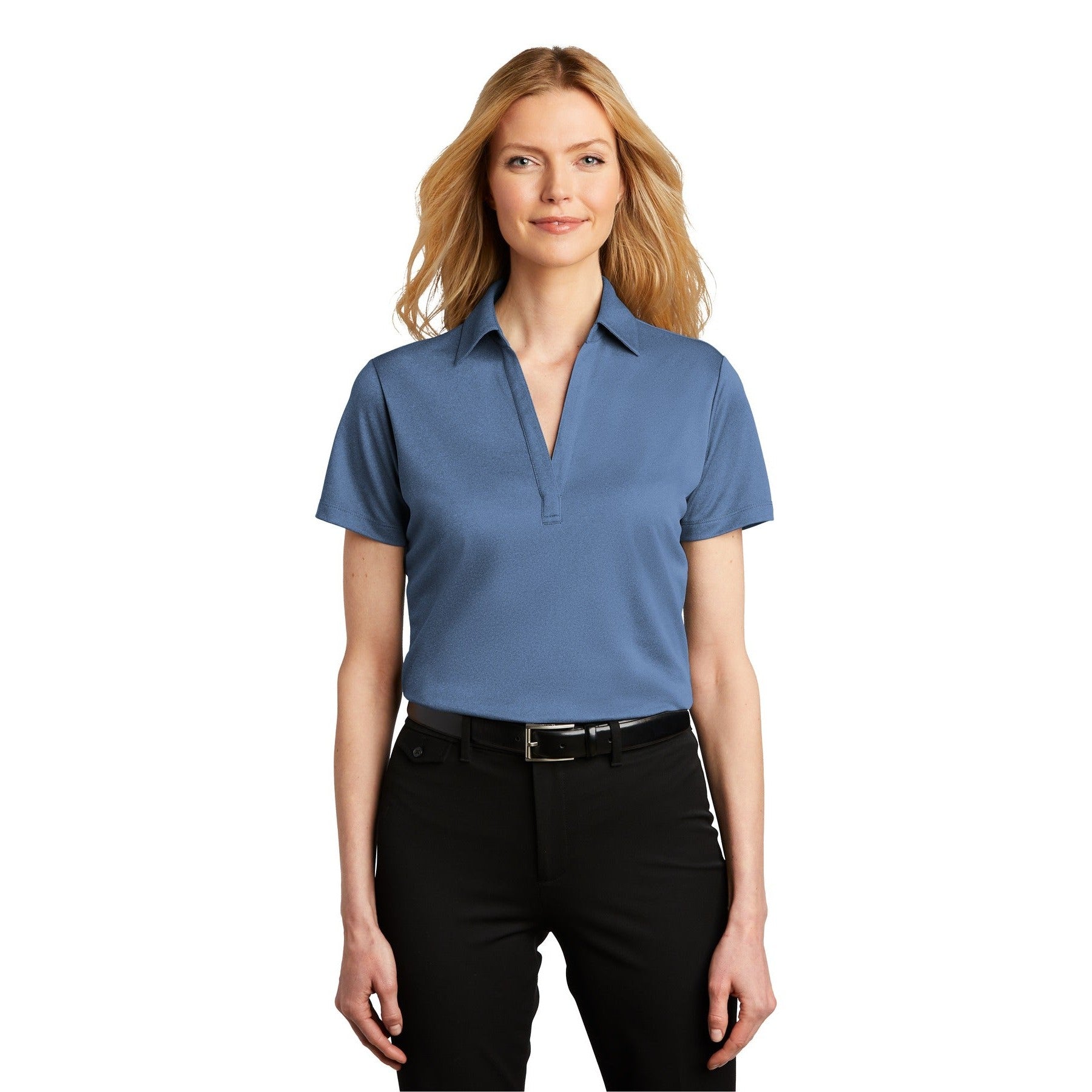 Port Authority-Port Authority ® Women's Heathered Silk Touch ™ Performance Polo. LK542-MedTech-4
