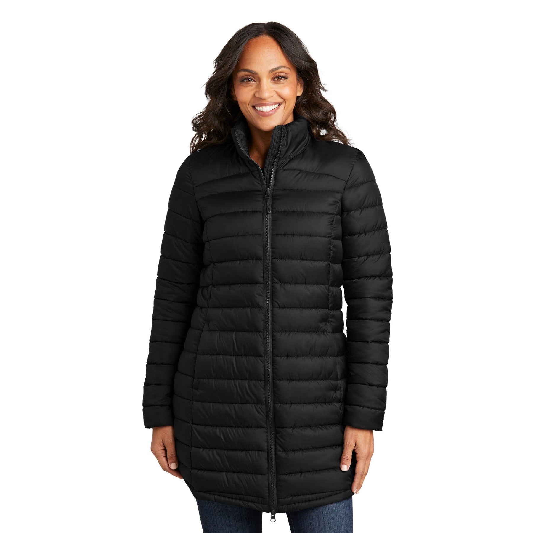Port Authority-Port Authority® Women's Horizon Puffy Long Jacket L365-MedTech-1