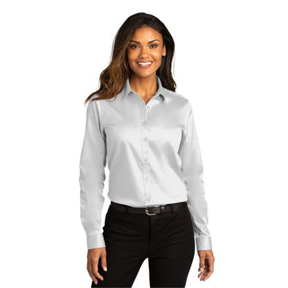 Port Authority-Port Authority® Women's Long Sleeve SuperPro React™Twill Shirt. LW808-MedTech-17