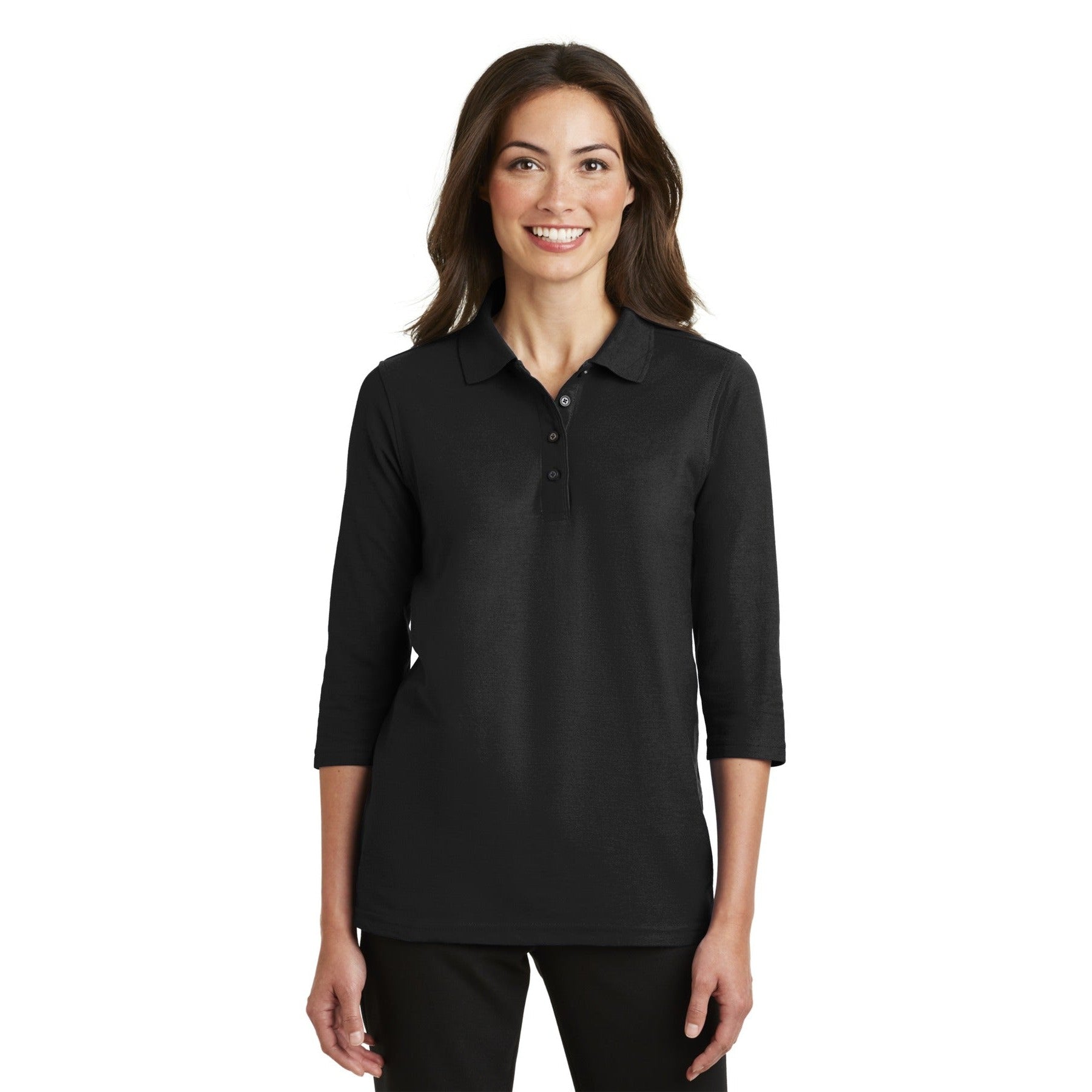 Port Authority-Port Authority® Women's Silk Touch™ 3/4-Sleeve Polo. L562-MedTech-1