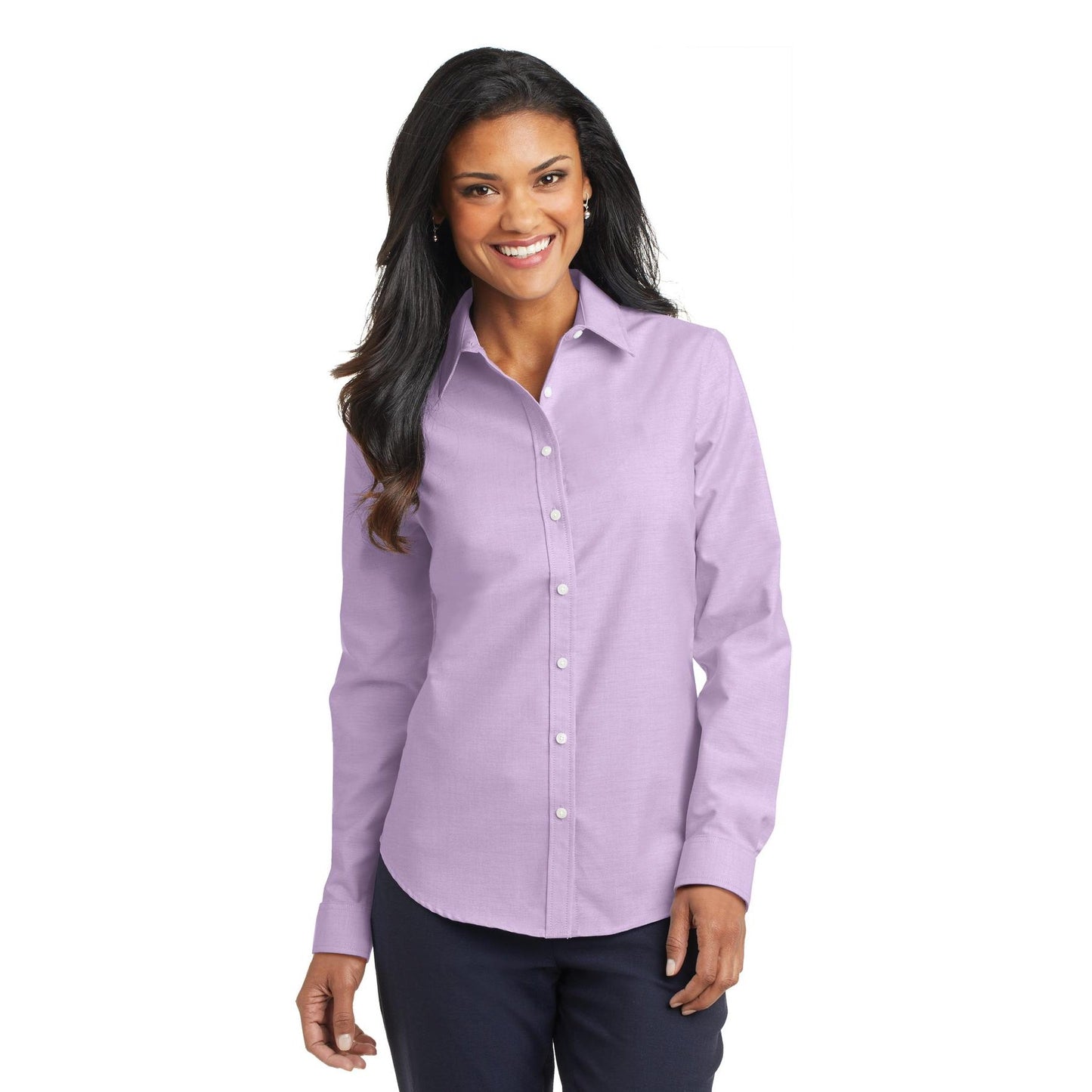 Port Authority-Port Authority® Women's SuperPro™ Oxford Shirt. L658-MedTech-5