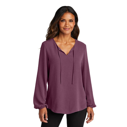 Port Authority-Port Authority® Women's Textured Crepe Blouse LW714-MedTech-3