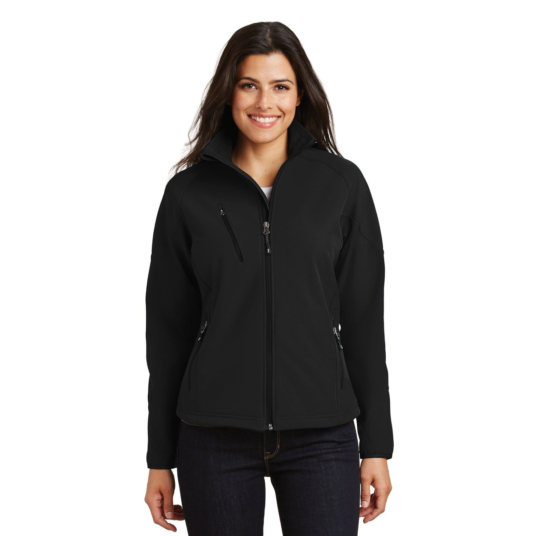 Port Authority-Port Authority® Women's Textured Soft Shell Jacket. L705-MedTech-1