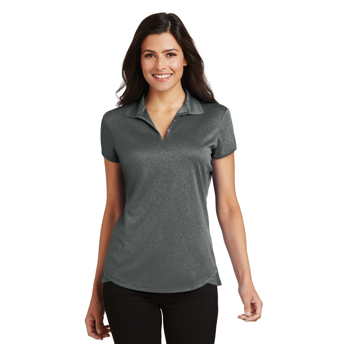 Port Authority-Port Authority® Women's Trace Heather Polo. L576-MedTech-2