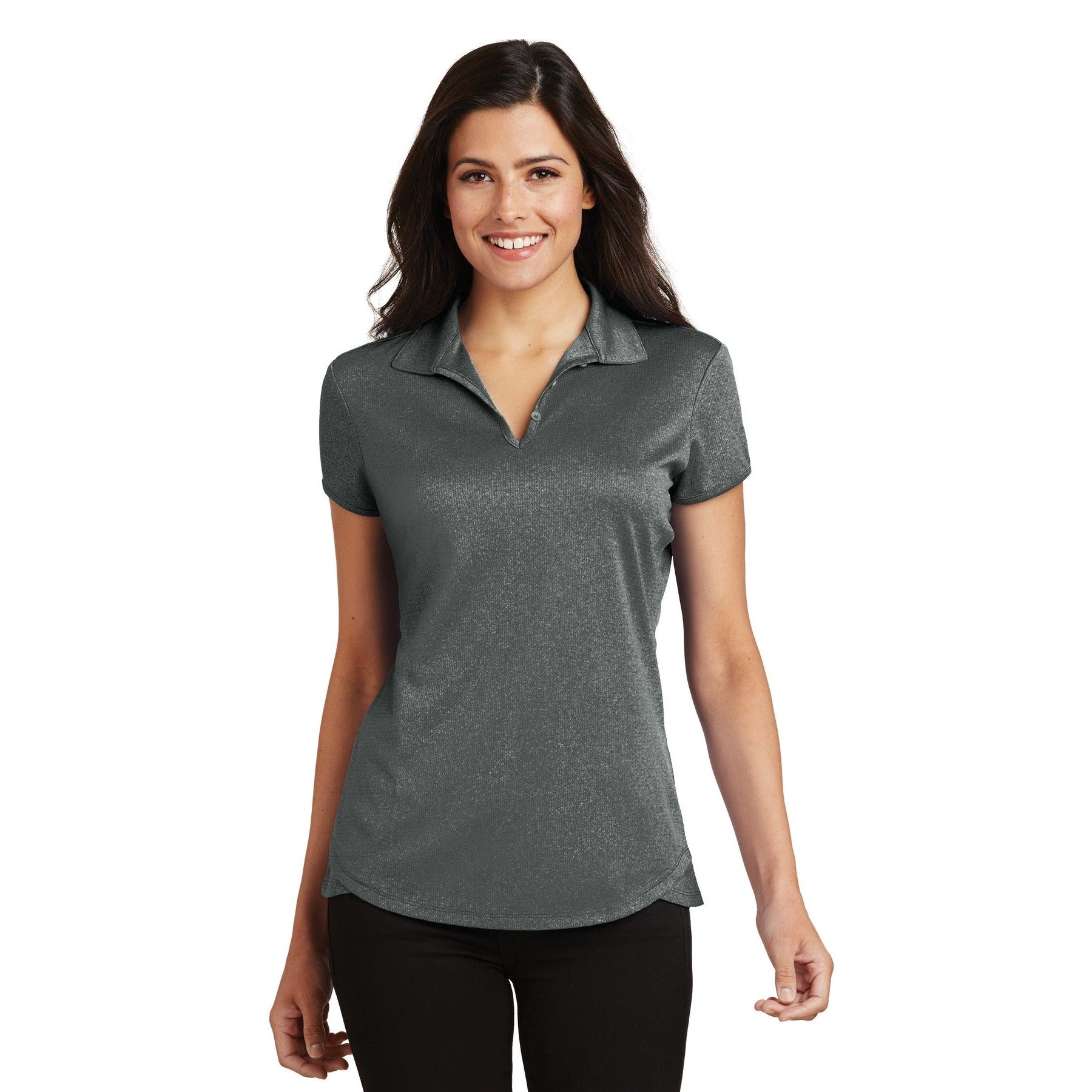 Port Authority-Port Authority® Women's Trace Heather Polo. L576-MedTech-2