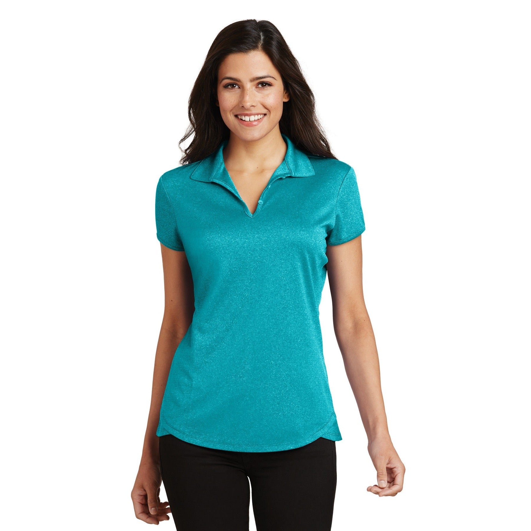 Port Authority-Port Authority® Women's Trace Heather Polo. L576-MedTech-3