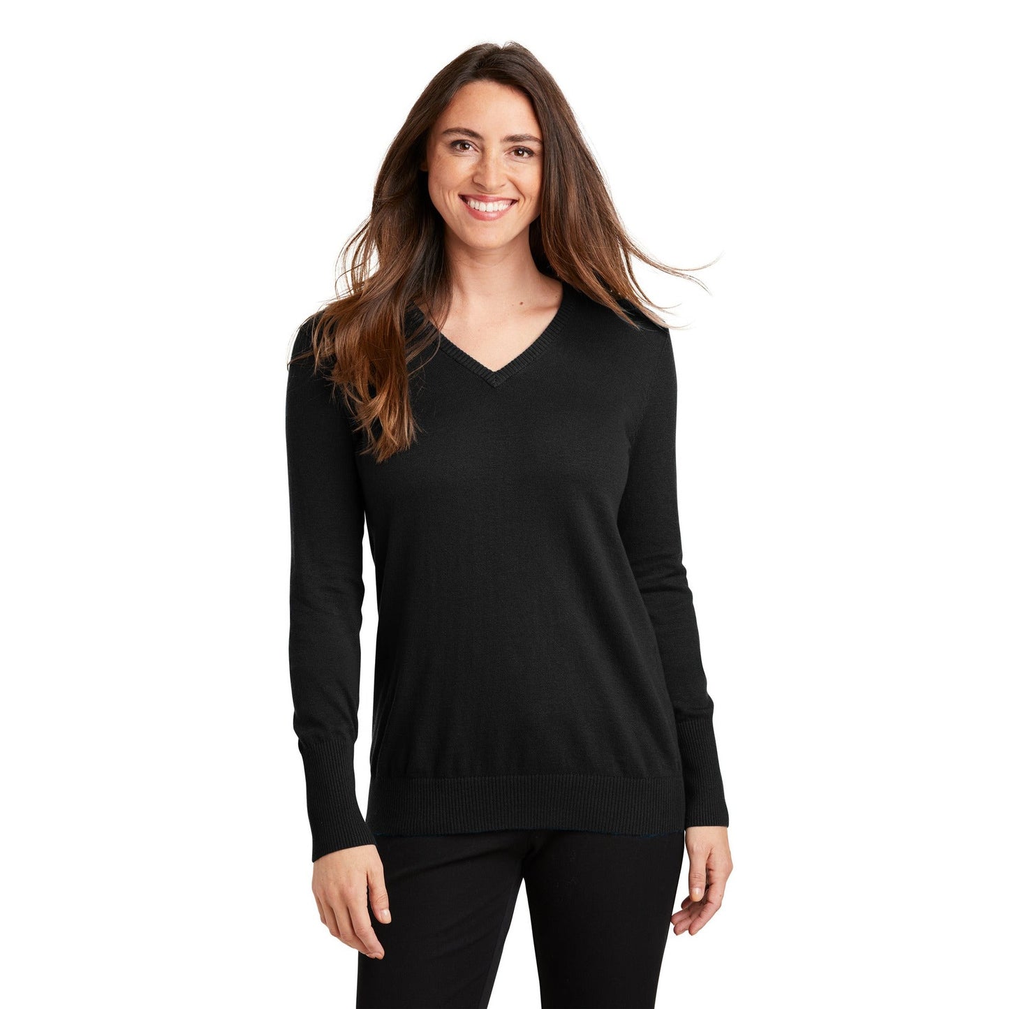 Port Authority-Port Authority® Women's V-Neck Sweater. LSW285-MedTech-1