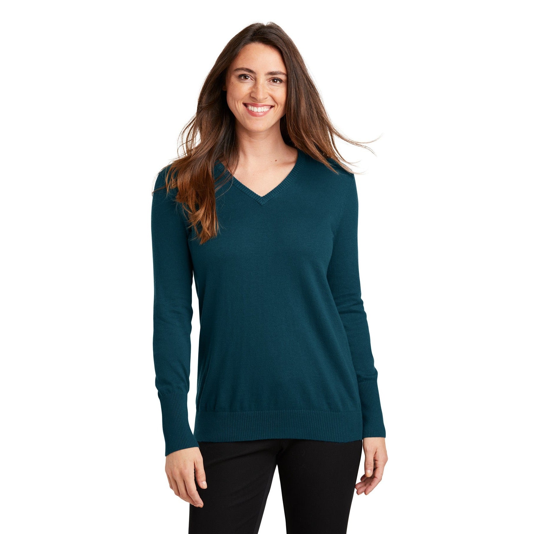 Port Authority-Port Authority® Women's V-Neck Sweater. LSW285-MedTech-3