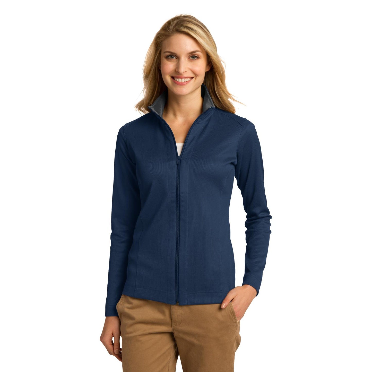 Port Authority-Port Authority® Women's Vertical Texture Full-Zip Jacket. L805-MedTech-3