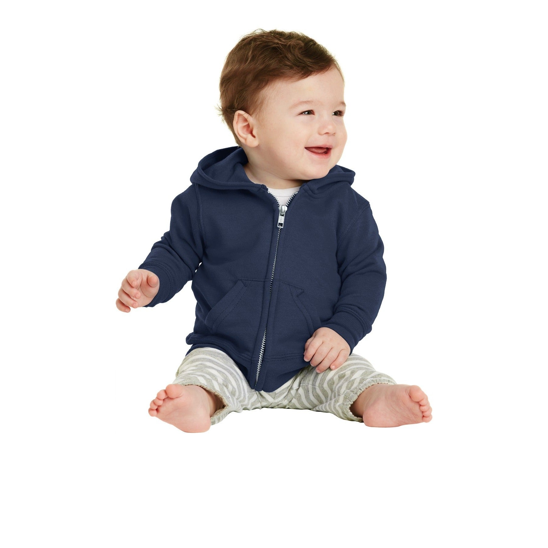 Port & Company-Port & Company® Infant Core Fleece Full-Zip Hooded Sweatshirt. CAR78IZH-MedTech-4