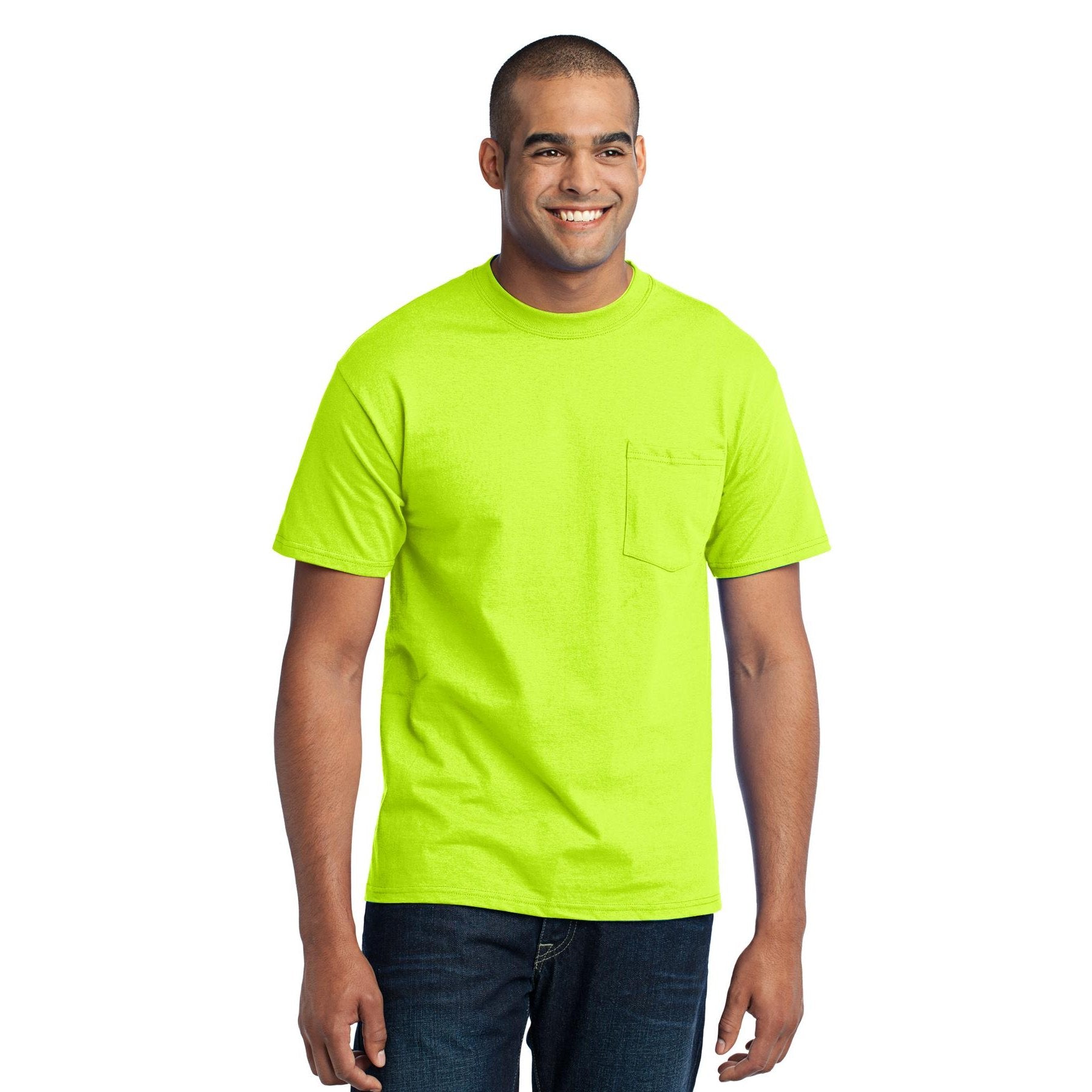 Port & Company-Port & Company® Tall Core Blend Pocket Tee. PC55PT-MedTech-12