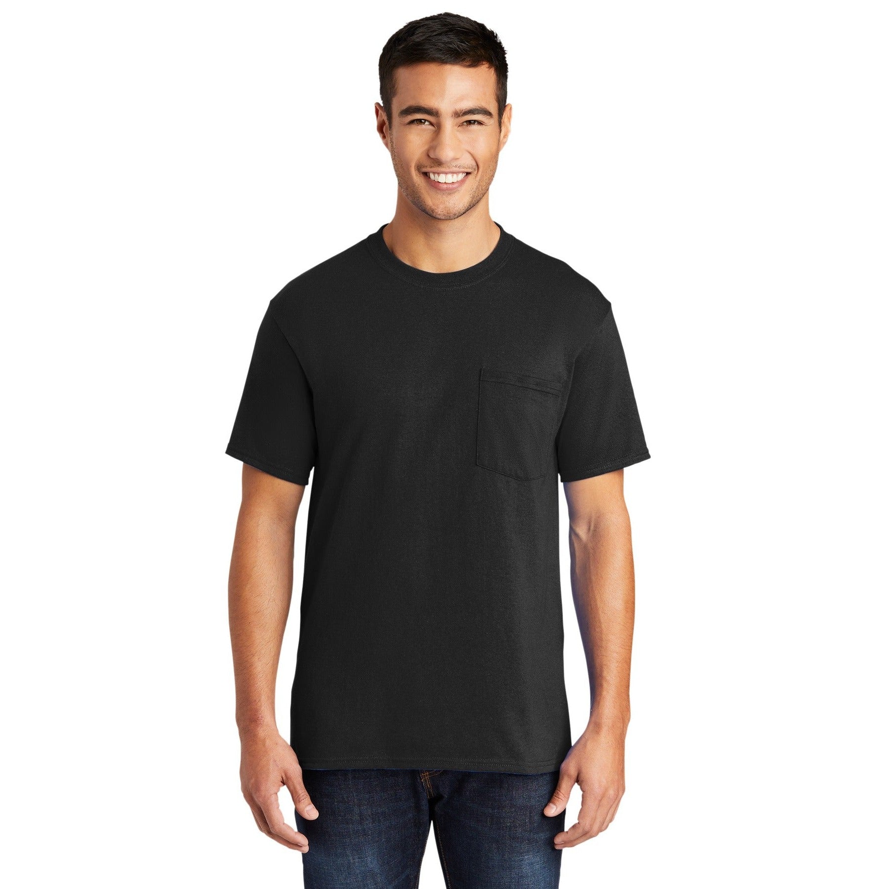Port & Company-Port & Company® Tall Core Blend Pocket Tee. PC55PT-MedTech-6
