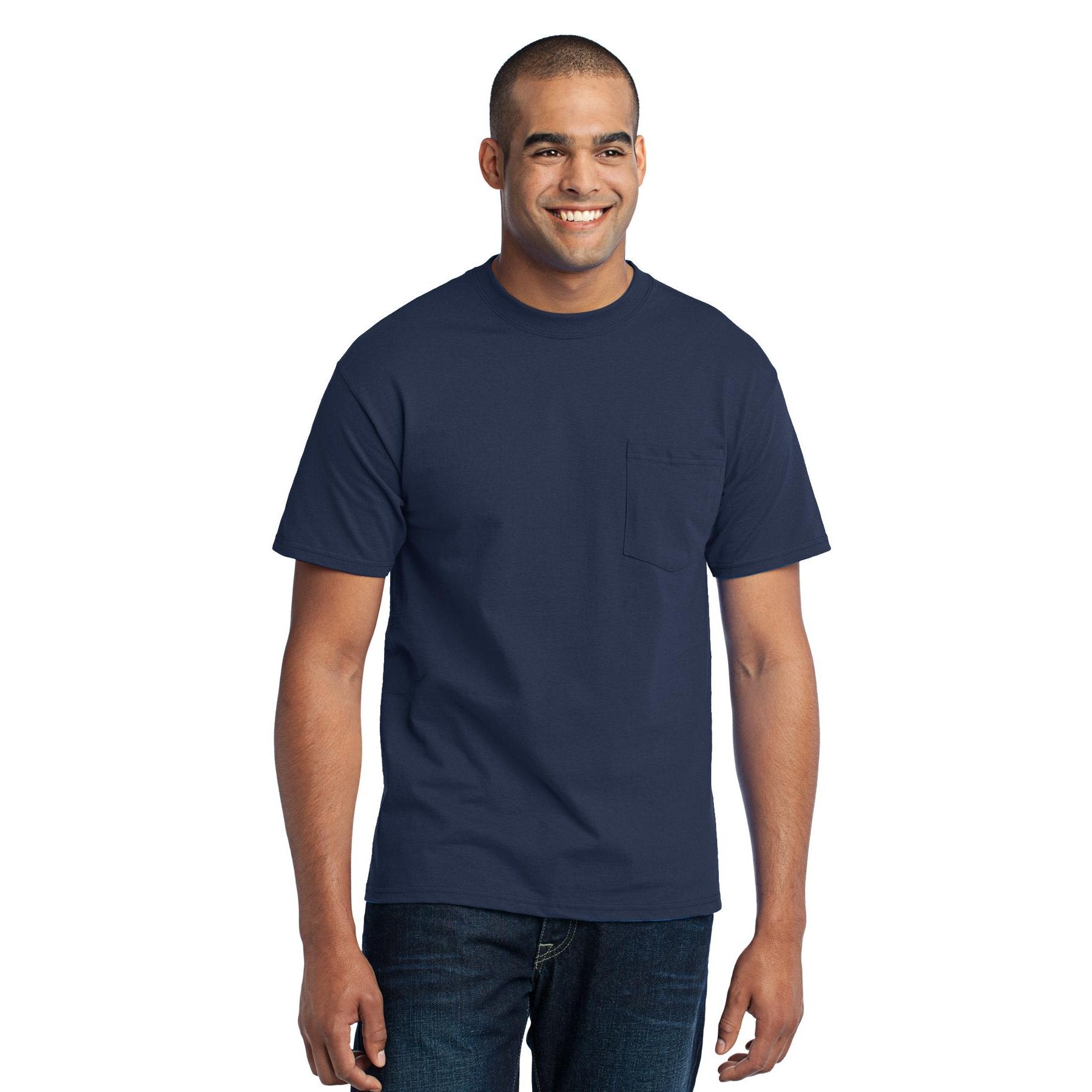 Port & Company-Port & Company® Tall Core Blend Pocket Tee. PC55PT-MedTech-8