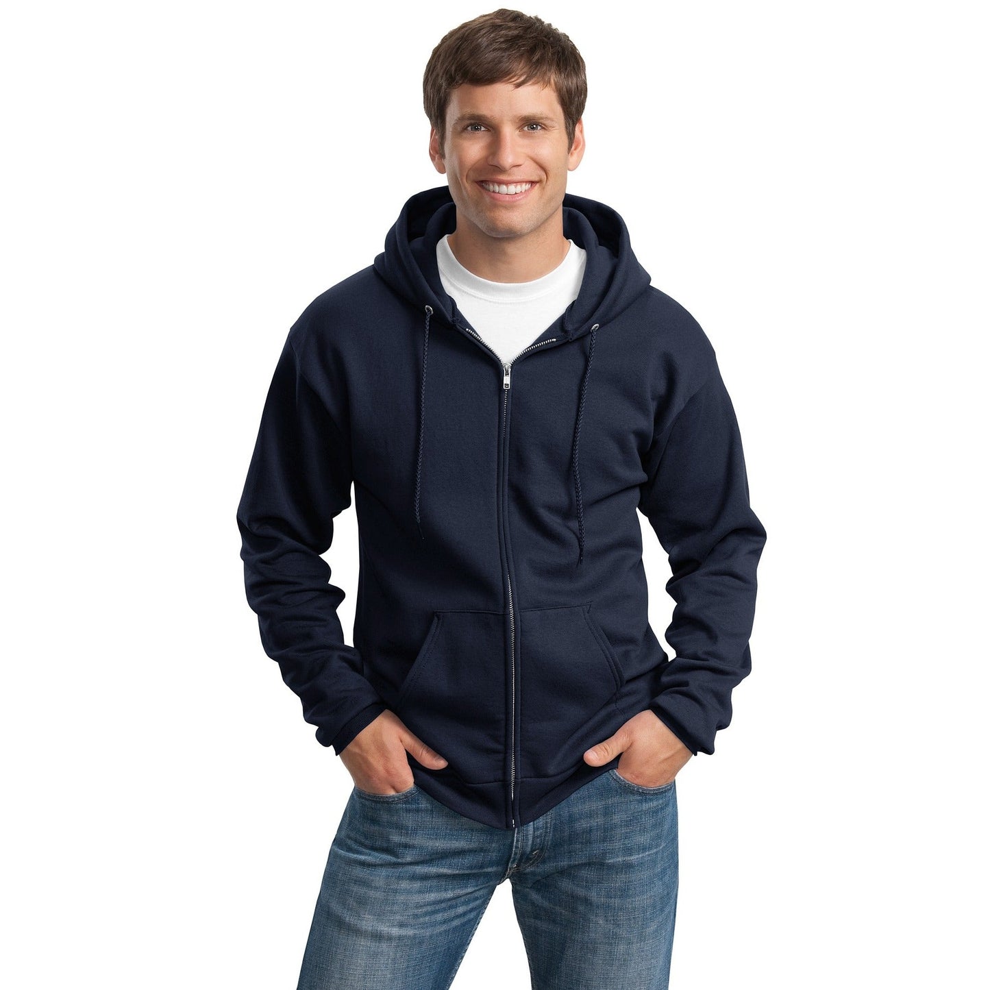 Port & Company-Port & Company® Tall Essential Fleece Full-Zip Hooded Sweatshirt. PC90ZHT-MedTech-5