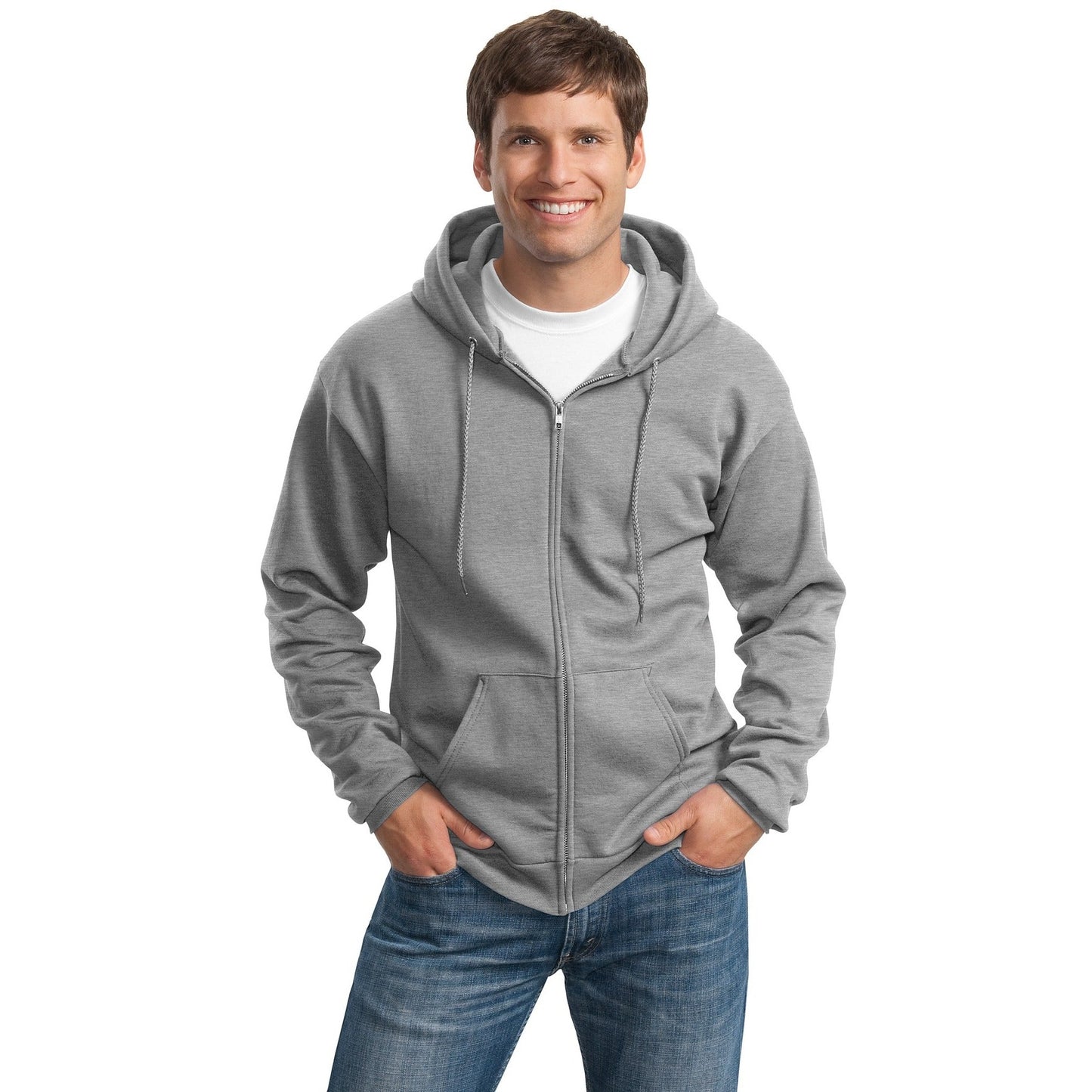 Port & Company-Port & Company® Tall Essential Fleece Full-Zip Hooded Sweatshirt. PC90ZHT-MedTech-2