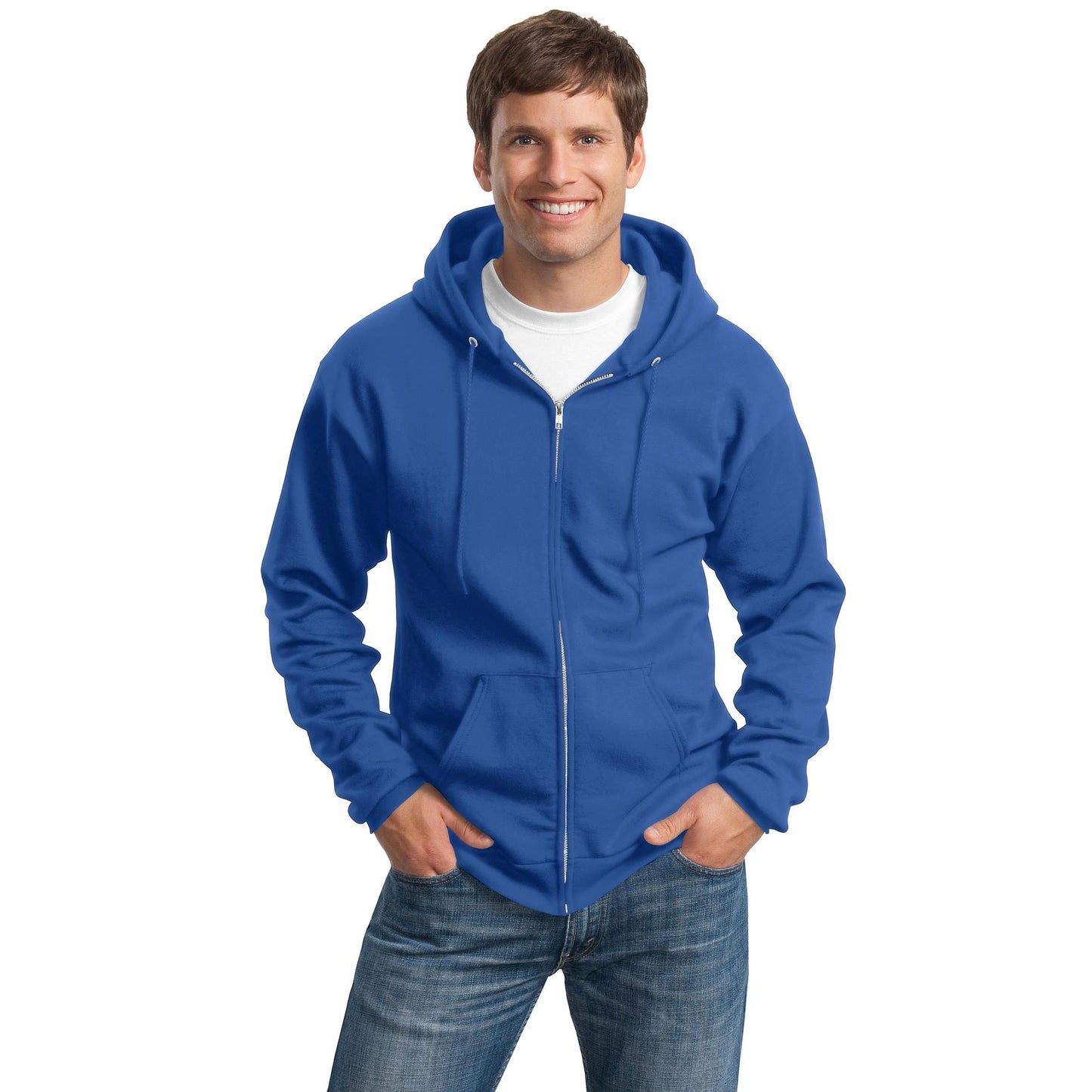 Port & Company-Port & Company® Tall Essential Fleece Full-Zip Hooded Sweatshirt. PC90ZHT-MedTech-7