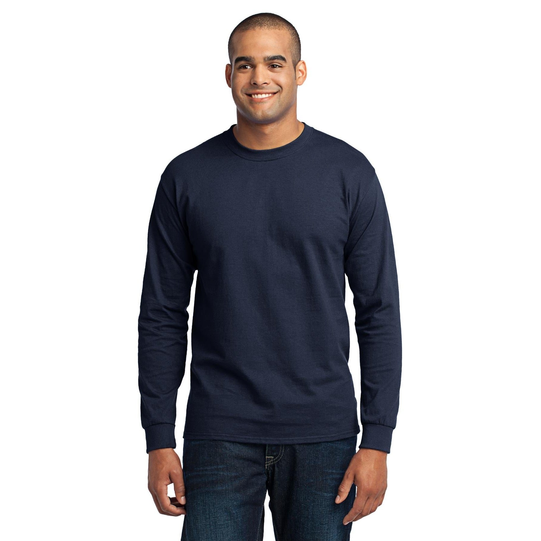 Port & Company-Port & Company® Tall Long Sleeve Core Blend Tee. PC55LST-MedTech-7