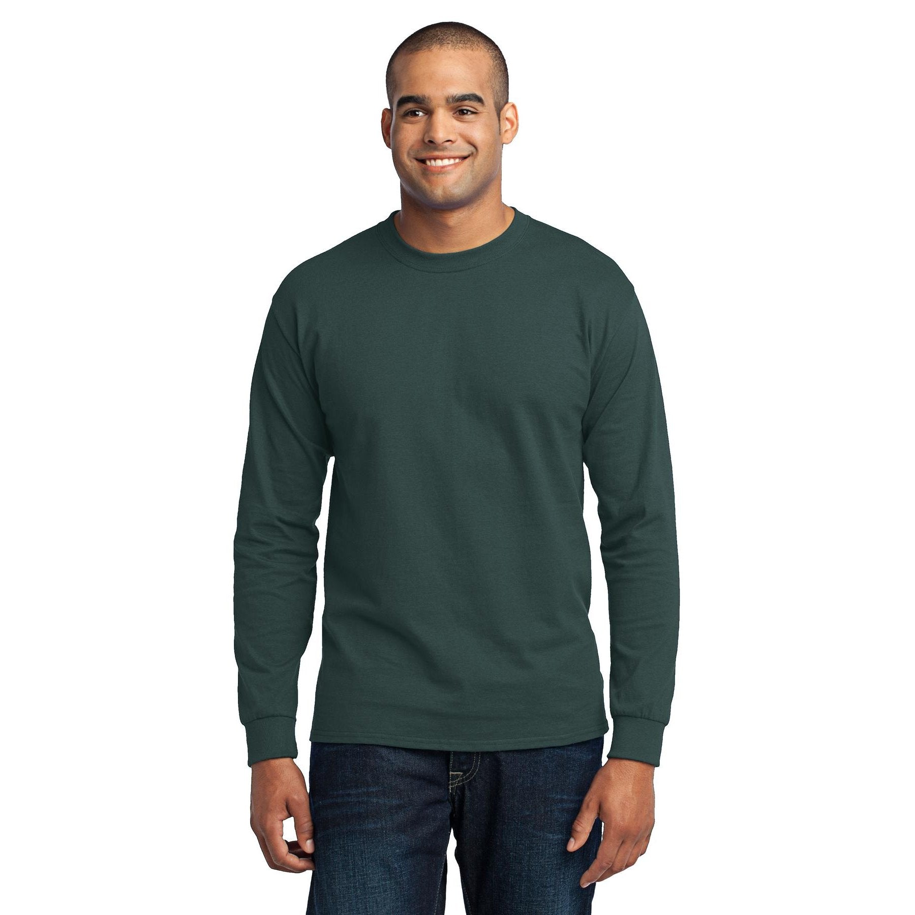 Port & Company-Port & Company® Tall Long Sleeve Core Blend Tee. PC55LST-MedTech-5