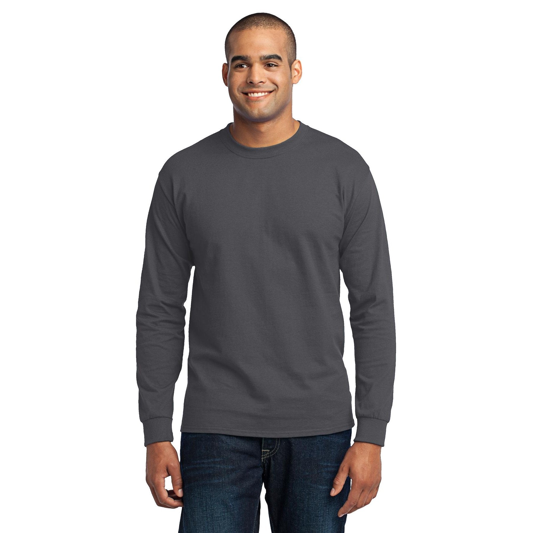 Port & Company-Port & Company® Tall Long Sleeve Core Blend Tee. PC55LST-MedTech-4