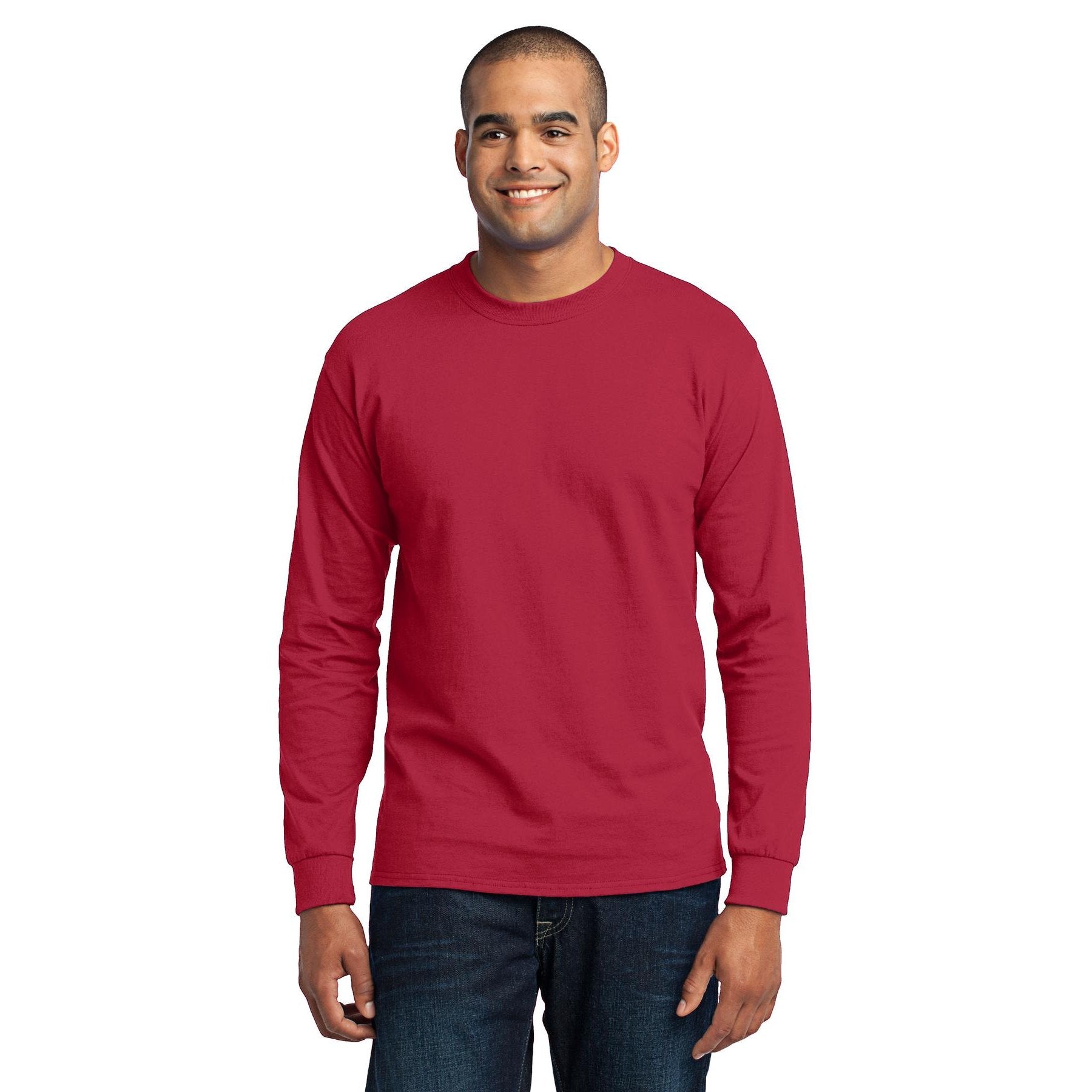 Port & Company-Port & Company® Tall Long Sleeve Core Blend Tee. PC55LST-MedTech-8
