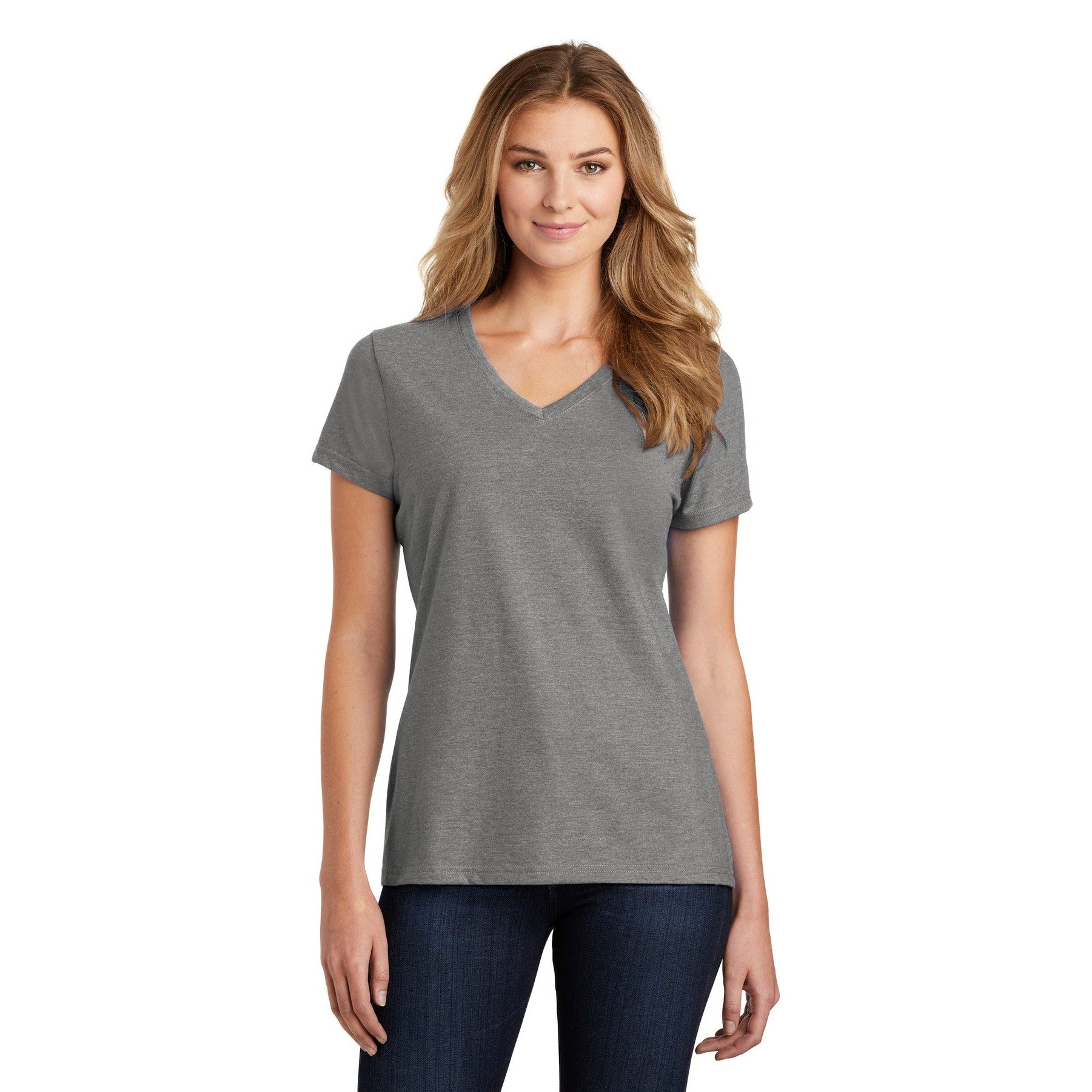 Port & Company-Port & Company ® Women's Fan Favorite ™ Blend V-Neck Tee. LPC455V-MedTech-5
