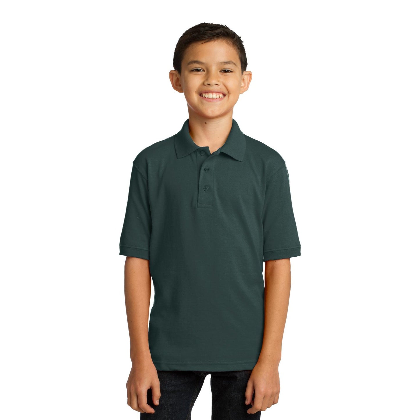 Port & Company-Port & Company® Youth Core Blend Jersey Knit Polo. KP55Y-MedTech-4