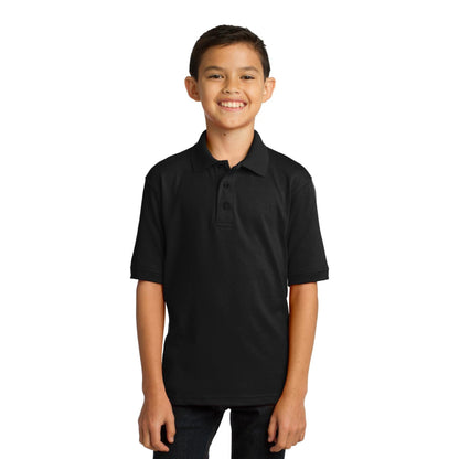 Port & Company-Port & Company® Youth Core Blend Jersey Knit Polo. KP55Y-MedTech-6