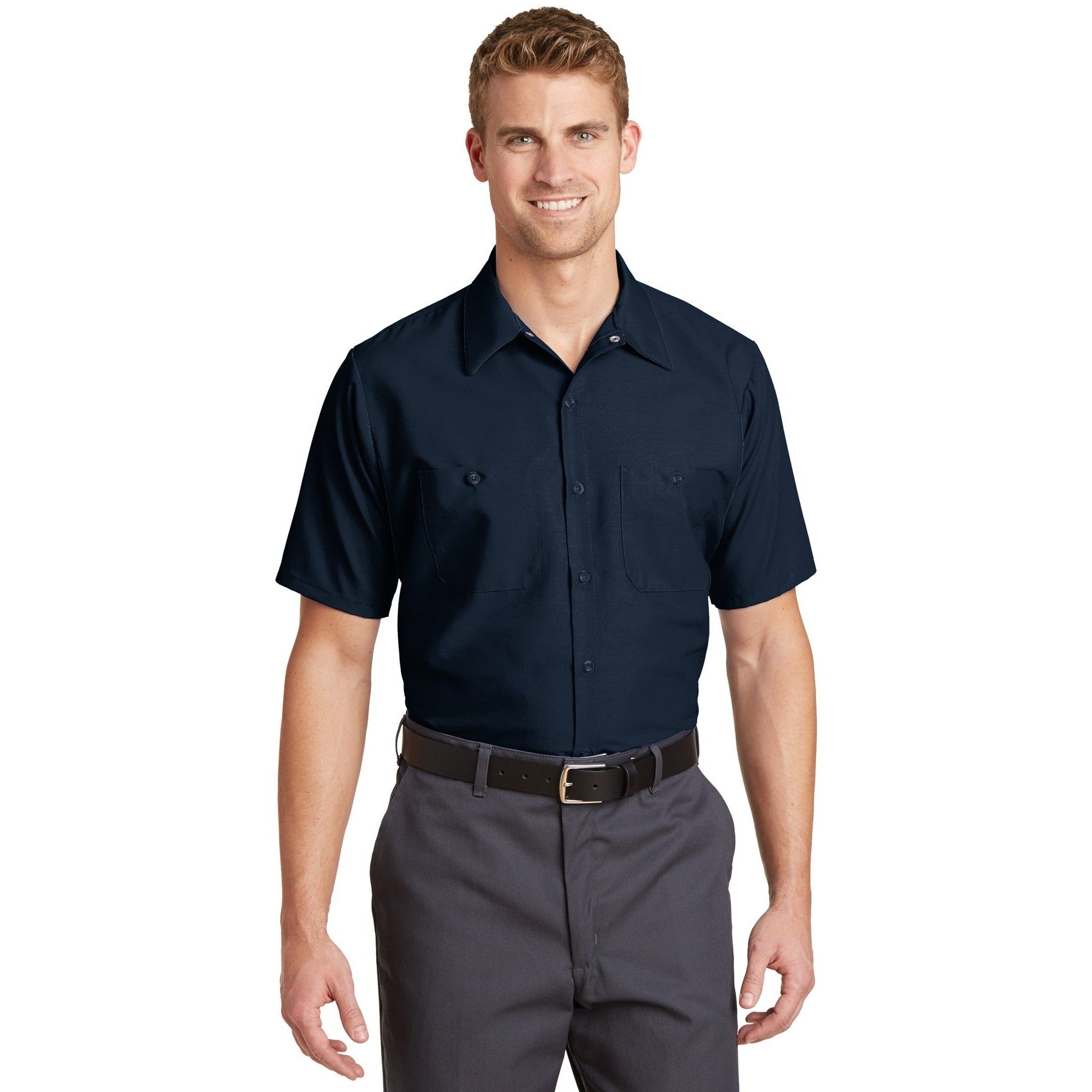 Red Kap-Red Kap® Long Size, Short Sleeve Industrial Work Shirt. SP24LONG-MedTech-7