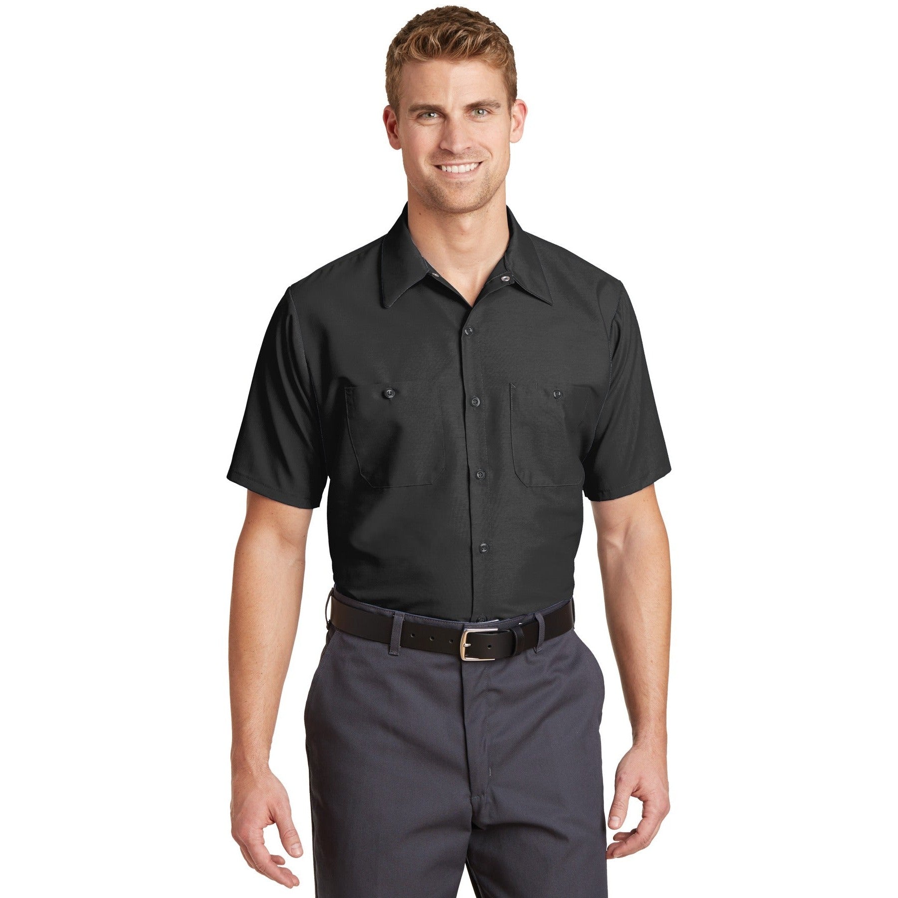 Red Kap-Red Kap® Long Size, Short Sleeve Industrial Work Shirt. SP24LONG-MedTech-2