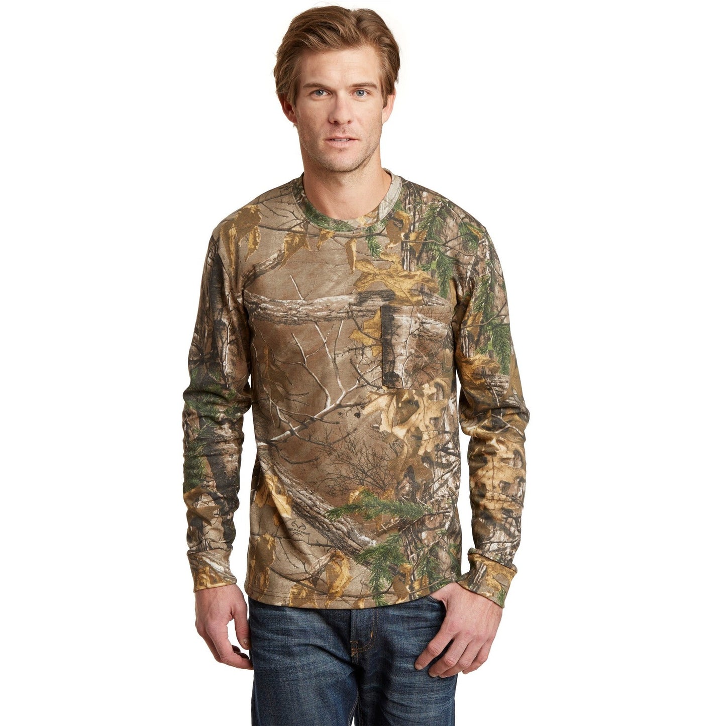 Russell Outdoors-Russell Outdoors&#8482; Realtree® Long Sleeve Explorer 100% Cotton T-Shirt with Pocket. S020R-MedTech-1