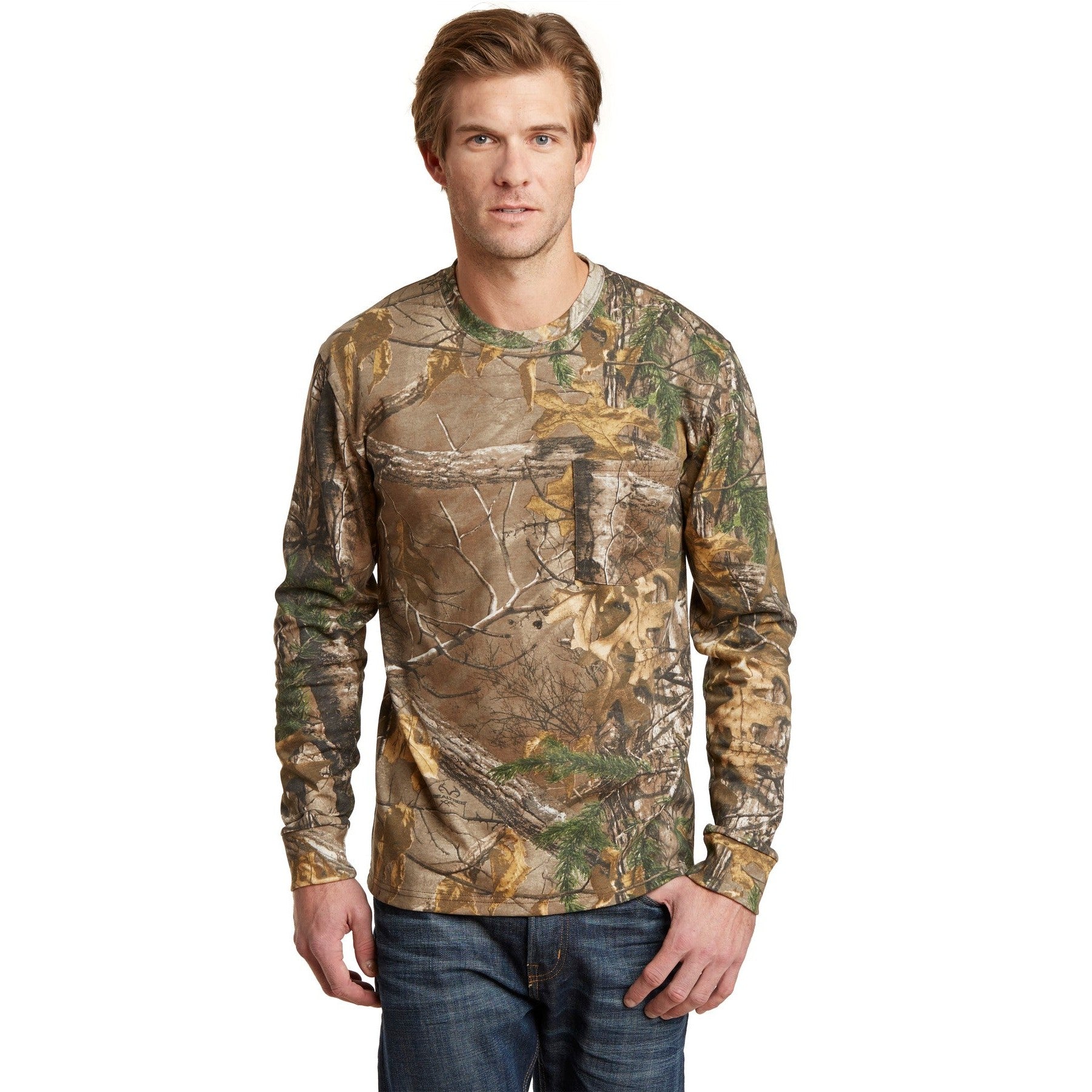 Russell Outdoors-Russell Outdoors&#8482; Realtree® Long Sleeve Explorer 100% Cotton T-Shirt with Pocket. S020R-MedTech-1