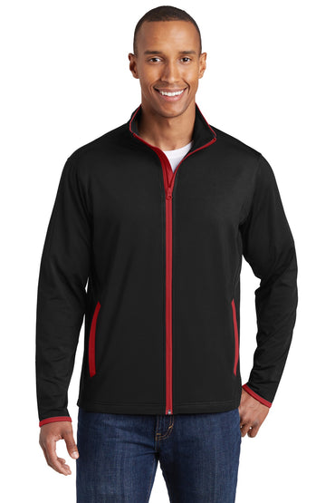 Sport-Tek- Sport-Tek® Sport-Wick® Stretch Contrast Full-Zip Jacket. ST853-Medtech- 2