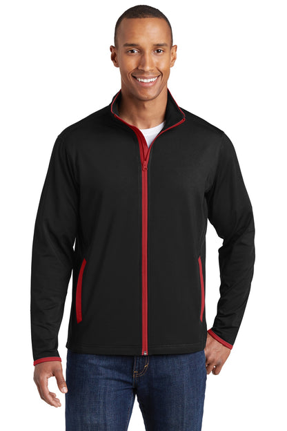 Sport-Tek- Sport-Tek® Sport-Wick® Stretch Contrast Full-Zip Jacket. ST853-Medtech- 2