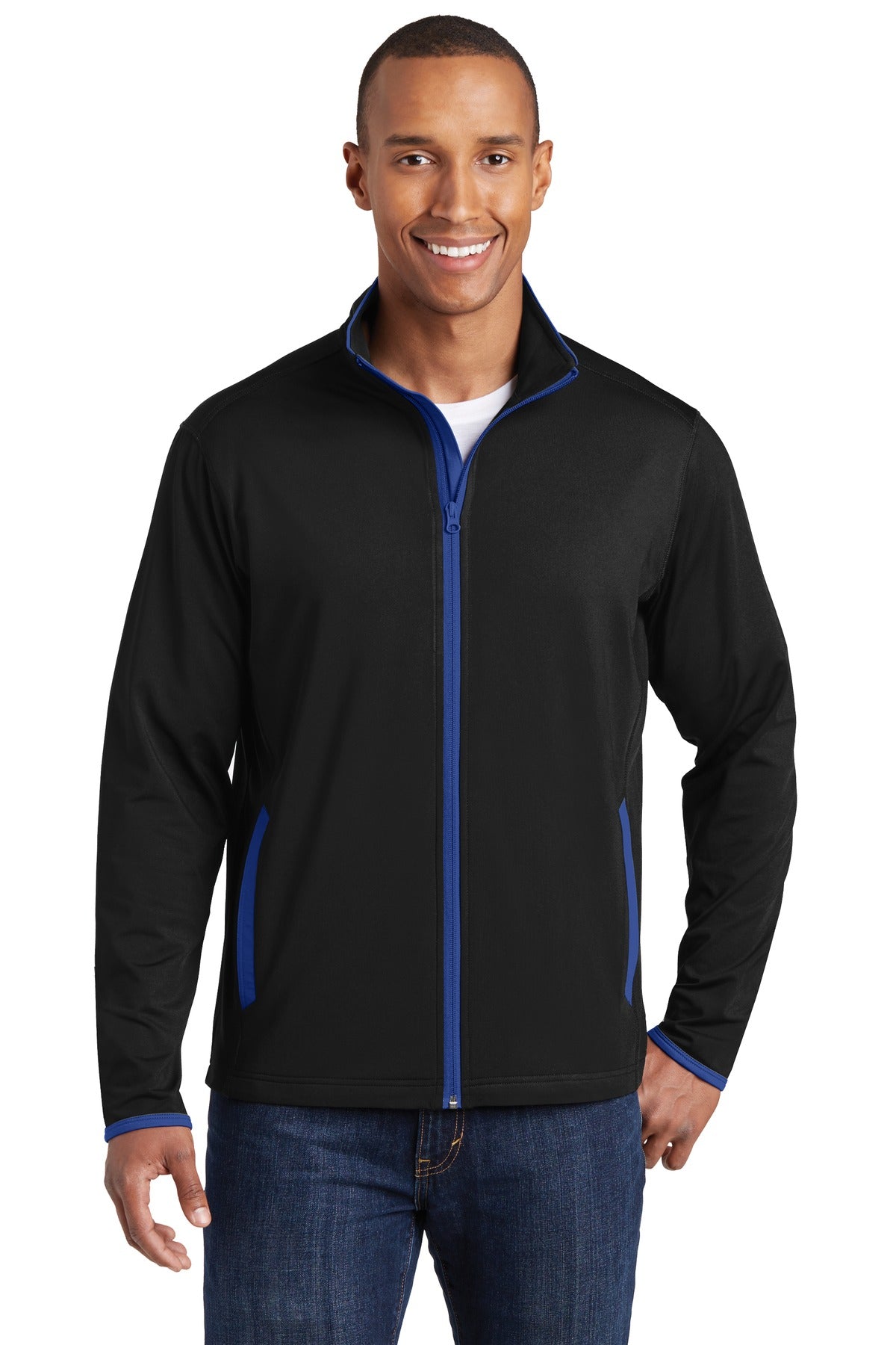 Sport-Tek- Sport-Tek® Sport-Wick® Stretch Contrast Full-Zip Jacket. ST853-Medtech- 3