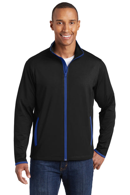Sport-Tek- Sport-Tek® Sport-Wick® Stretch Contrast Full-Zip Jacket. ST853-Medtech- 3