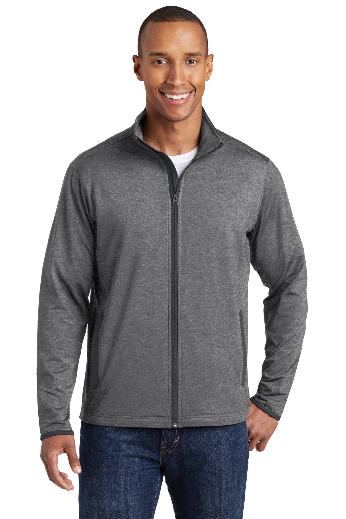 Sport-Tek- Sport-Tek® Sport-Wick® Stretch Contrast Full-Zip Jacket. ST853-Medtech- 4