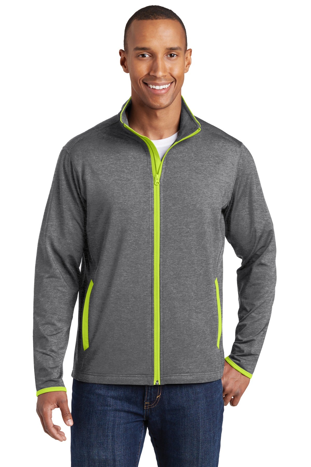 Sport-Tek- Sport-Tek® Sport-Wick® Stretch Contrast Full-Zip Jacket. ST853-Medtech- 5