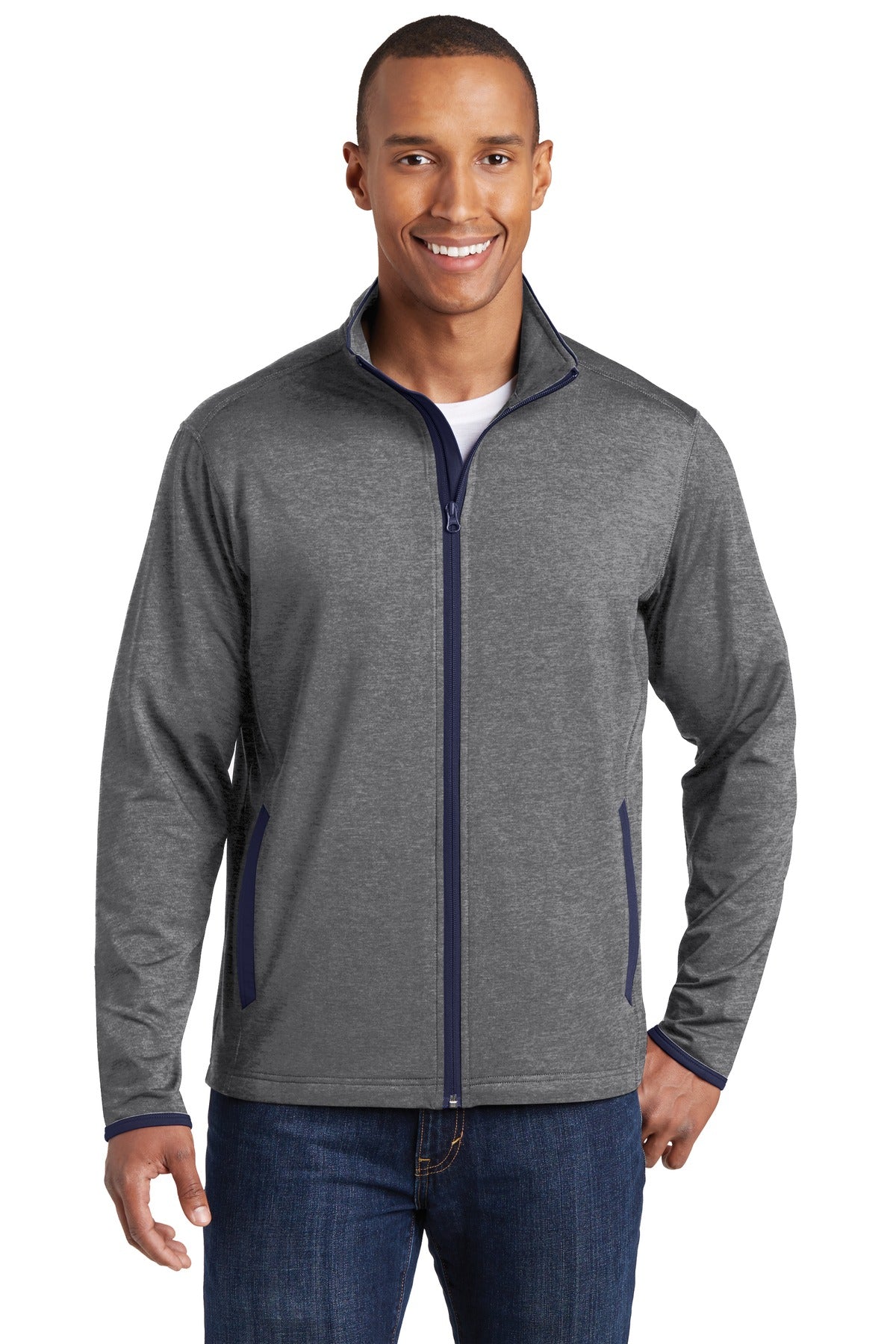Sport-Tek- Sport-Tek® Sport-Wick® Stretch Contrast Full-Zip Jacket. ST853-Medtech- 6