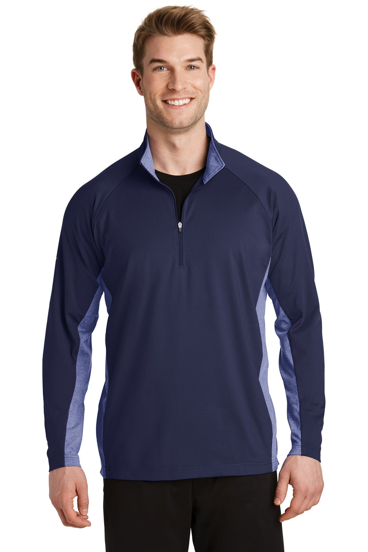 Sport-Tek- Sport-Tek® Sport-Wick® Stretch Contrast 1/4-Zip Pullover. ST854-Medtech- 3