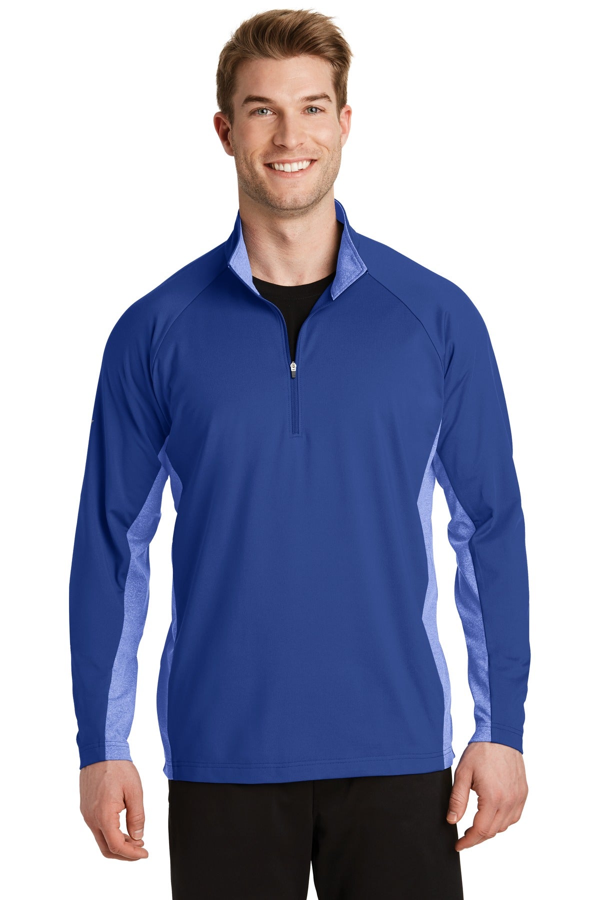 Sport-Tek- Sport-Tek® Sport-Wick® Stretch Contrast 1/4-Zip Pullover. ST854-Medtech- 4