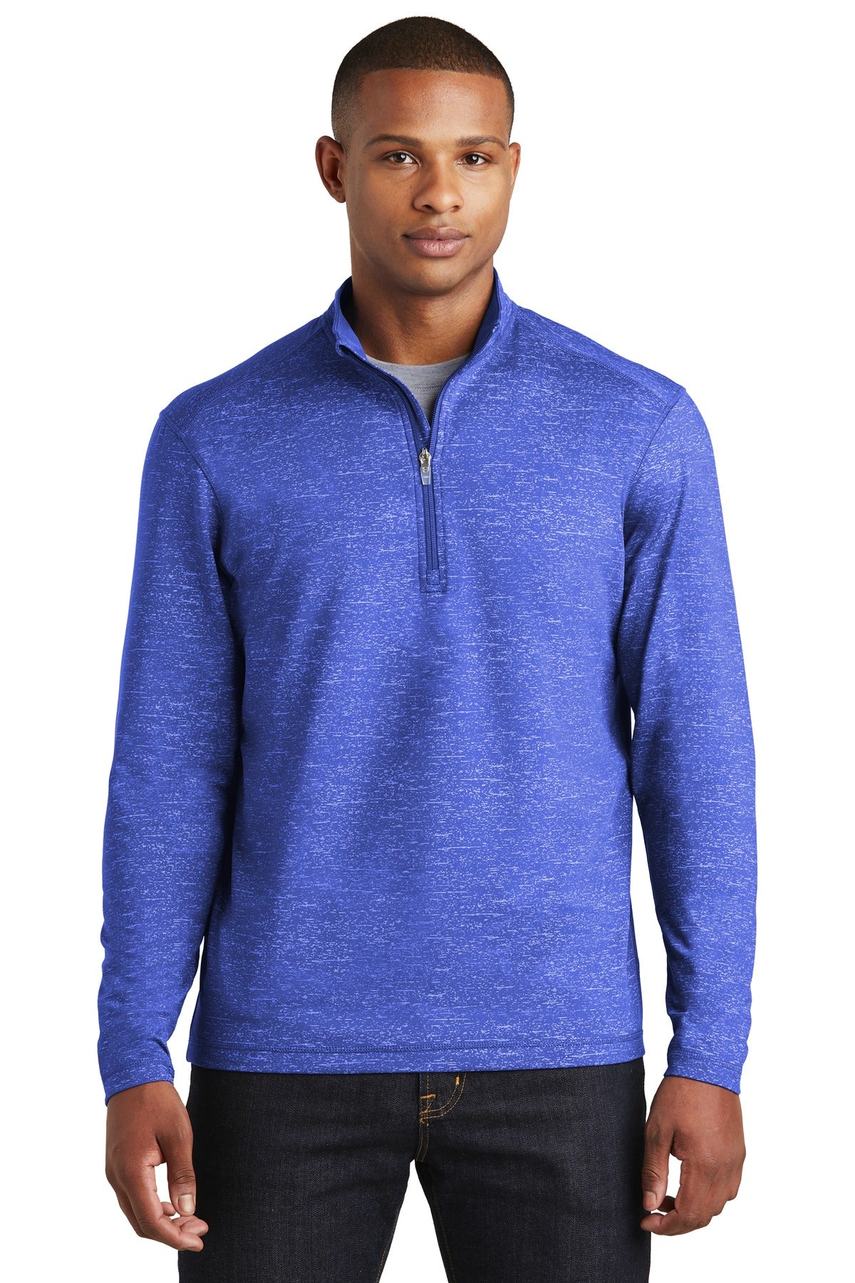 Sport-Tek- Sport-Tek ® Sport-Wick ® Stretch Reflective Heather 1/2-Zip Pullover. ST855-Medtech- 4