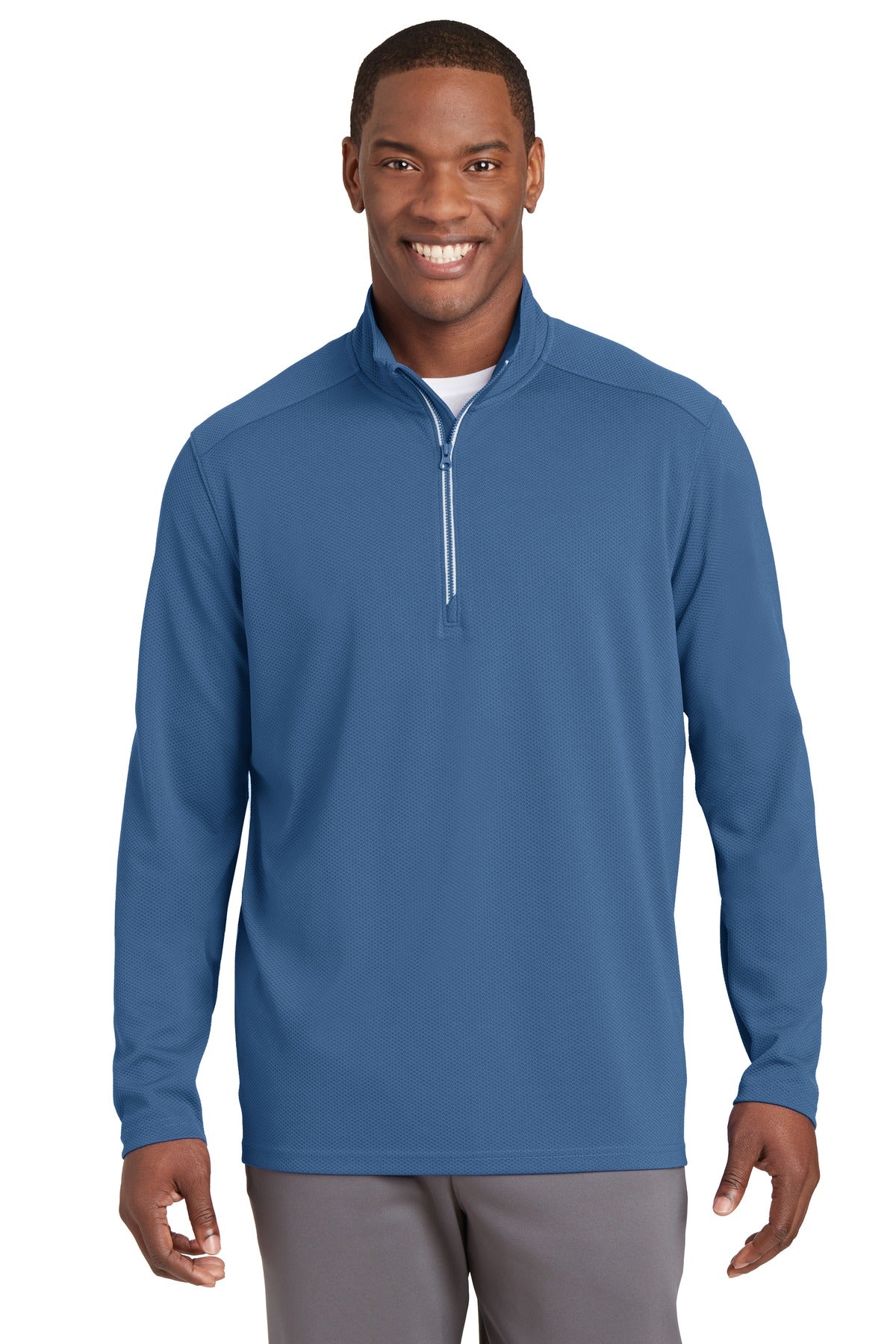 Sport-Tek- Sport-Tek® Sport-Wick® Textured 1/4-Zip Pullover. ST860-Medtech- 2
