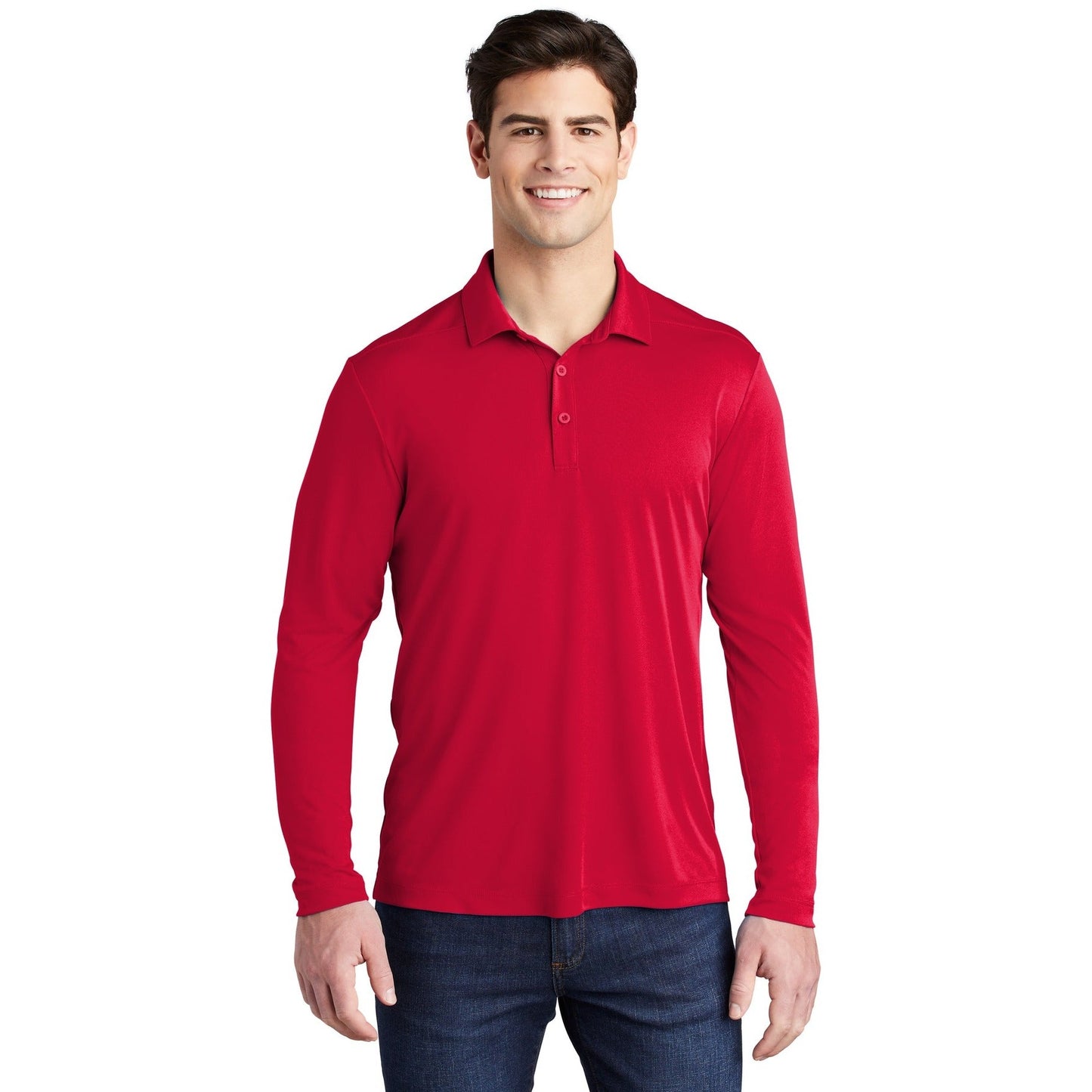 Sport-Tek-Sport-Tek ® Posi-UV® Pro Long Sleeve Polo. ST520LS-MedTech-7