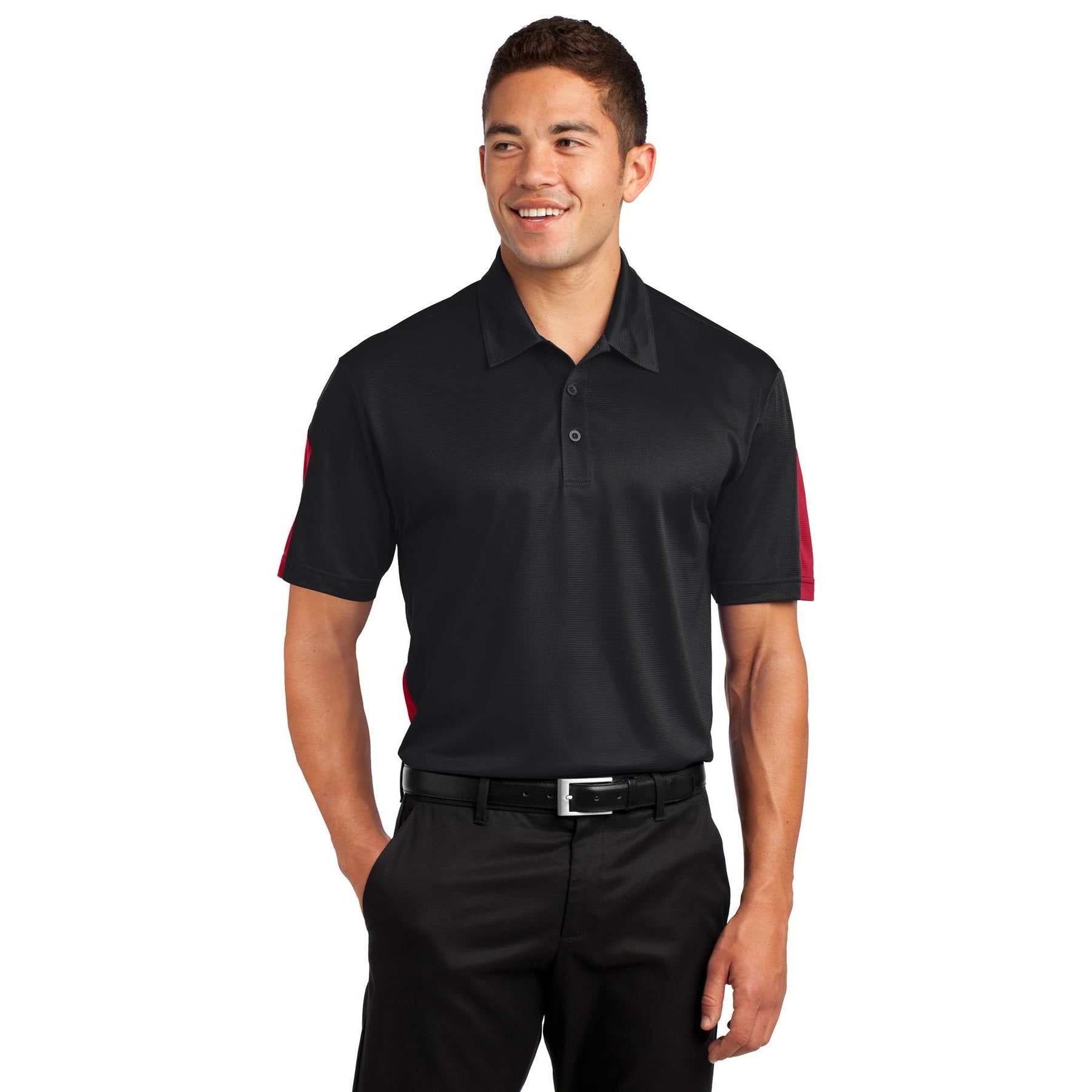Sport-Tek-Sport-Tek® PosiCharge® Active Textured Colorblock Polo. ST695-MedTech-2