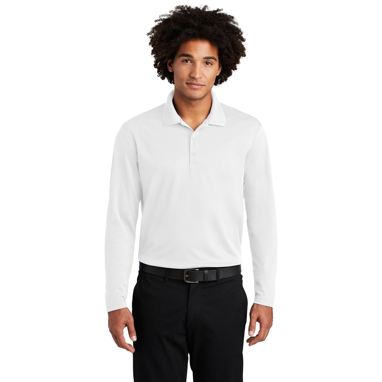 Sport-Tek-Sport-Tek ® PosiCharge ® RacerMesh ® Long Sleeve Polo. ST640LS-MedTech-8